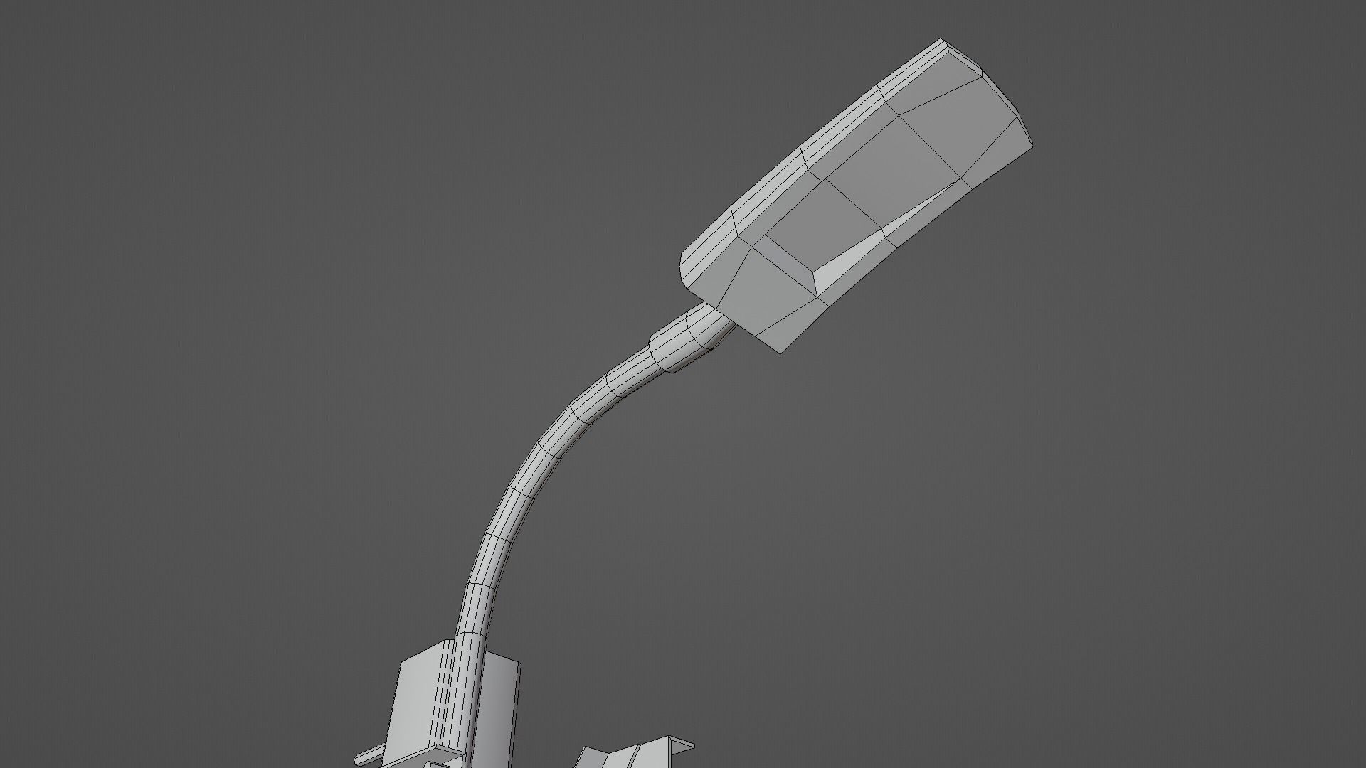 Concrete street lamp Low-poly 3D model_51