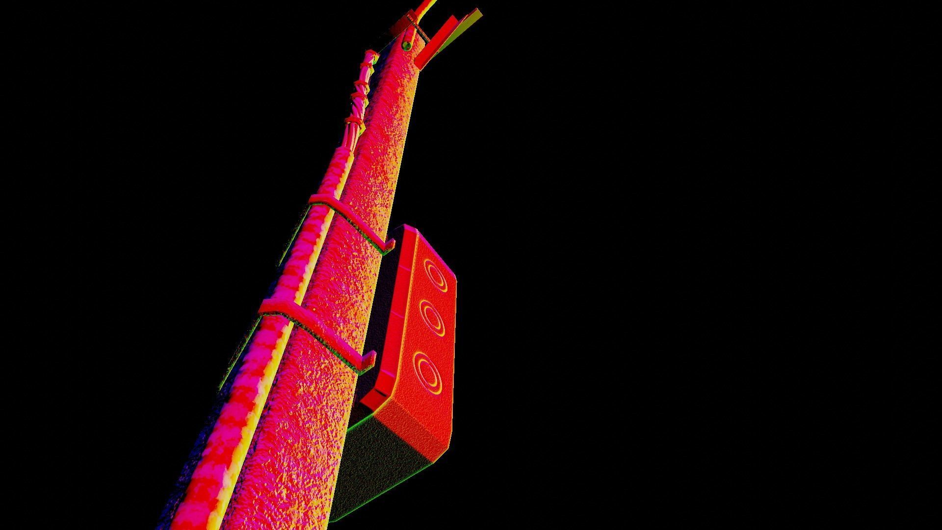 Concrete street lamp Low-poly 3D model_38