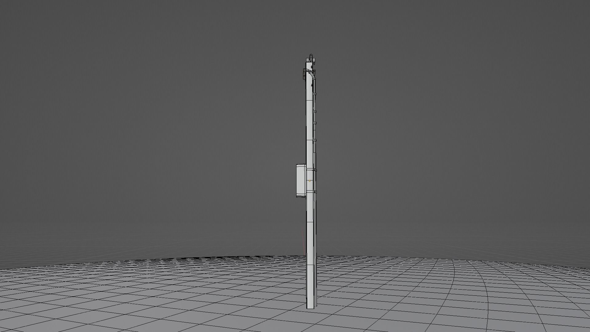 Concrete street lamp Low-poly 3D model_47