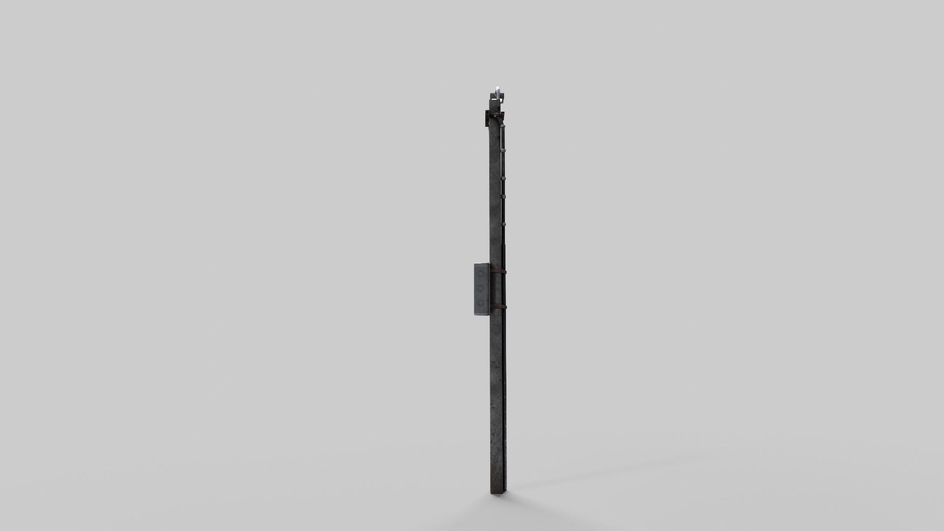 Concrete street lamp Low-poly 3D model_5