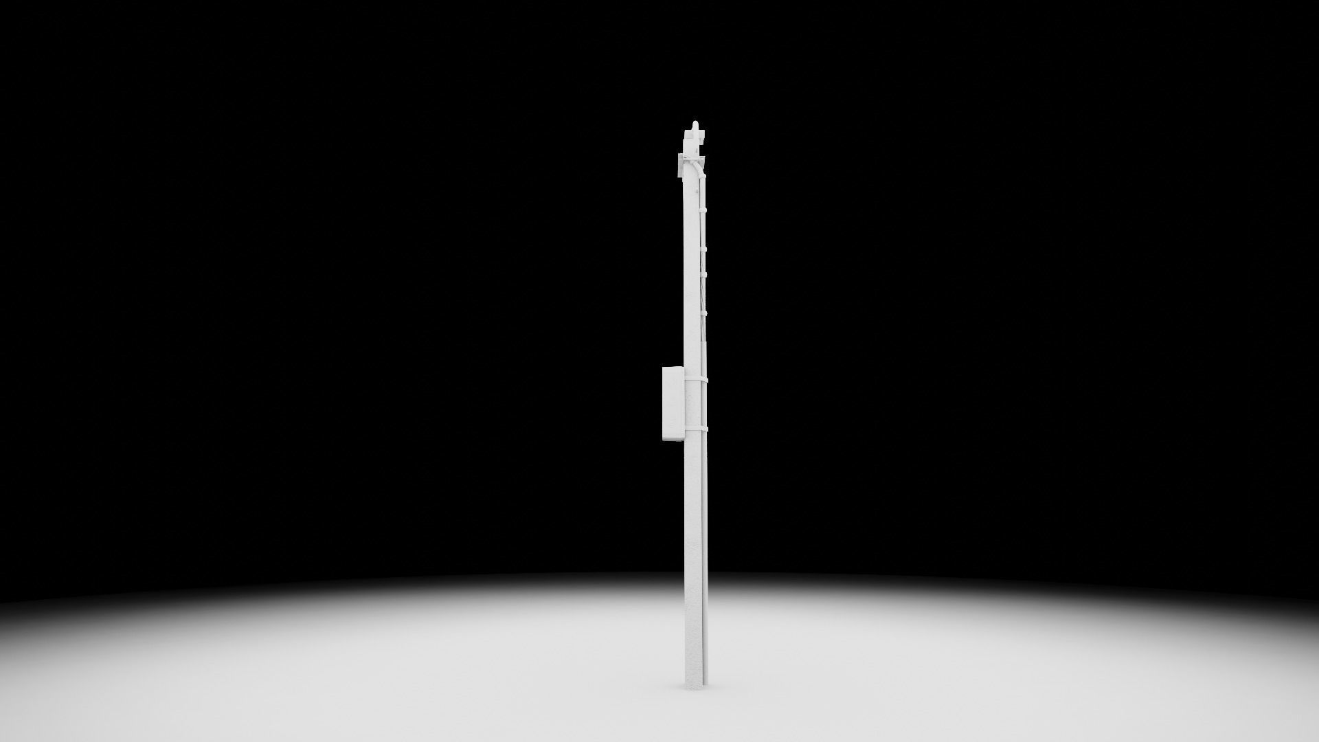 Concrete street lamp Low-poly 3D model_19