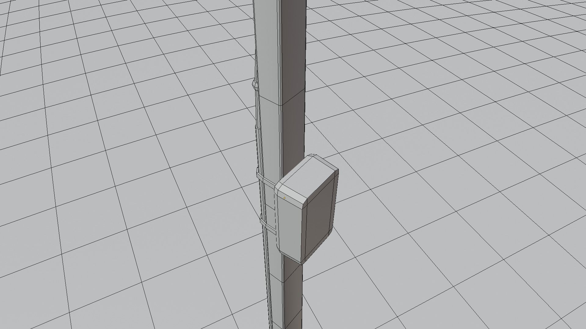 Concrete street lamp Low-poly 3D model_55