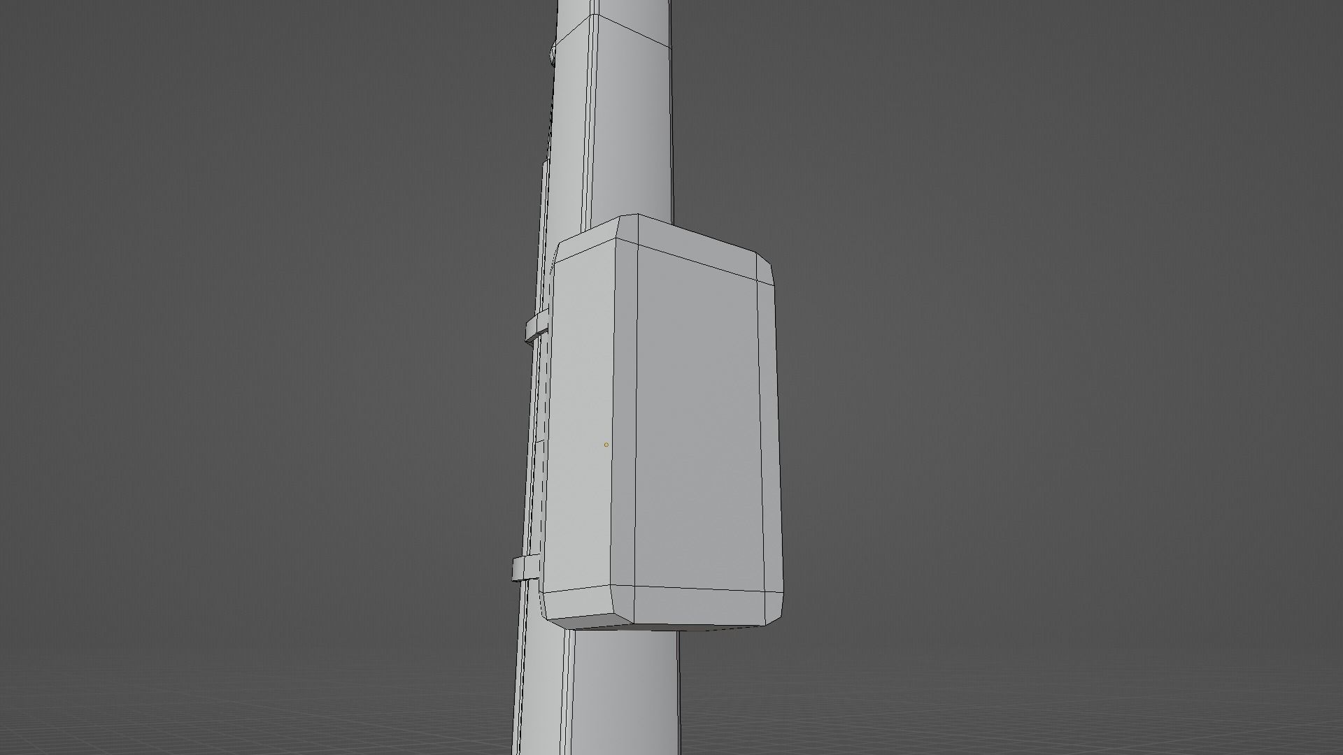 Concrete street lamp Low-poly 3D model_53