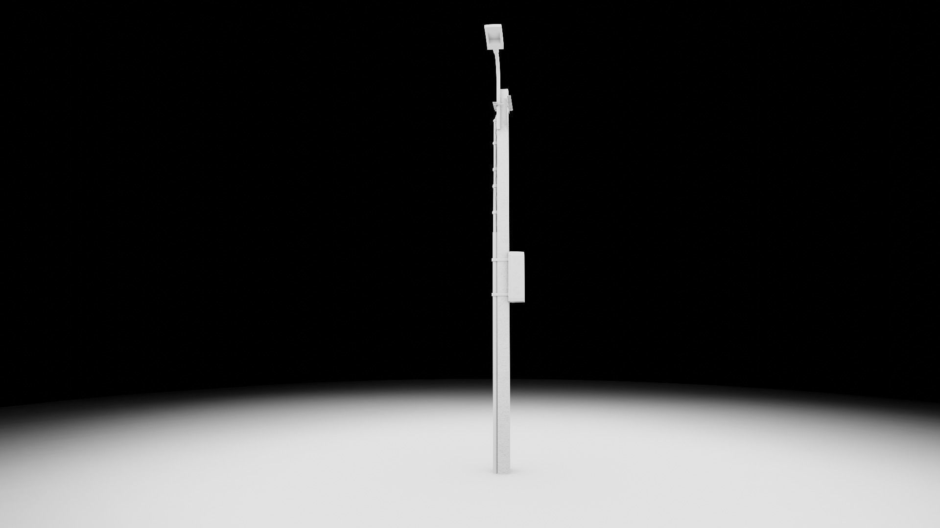 Concrete street lamp Low-poly 3D model_17