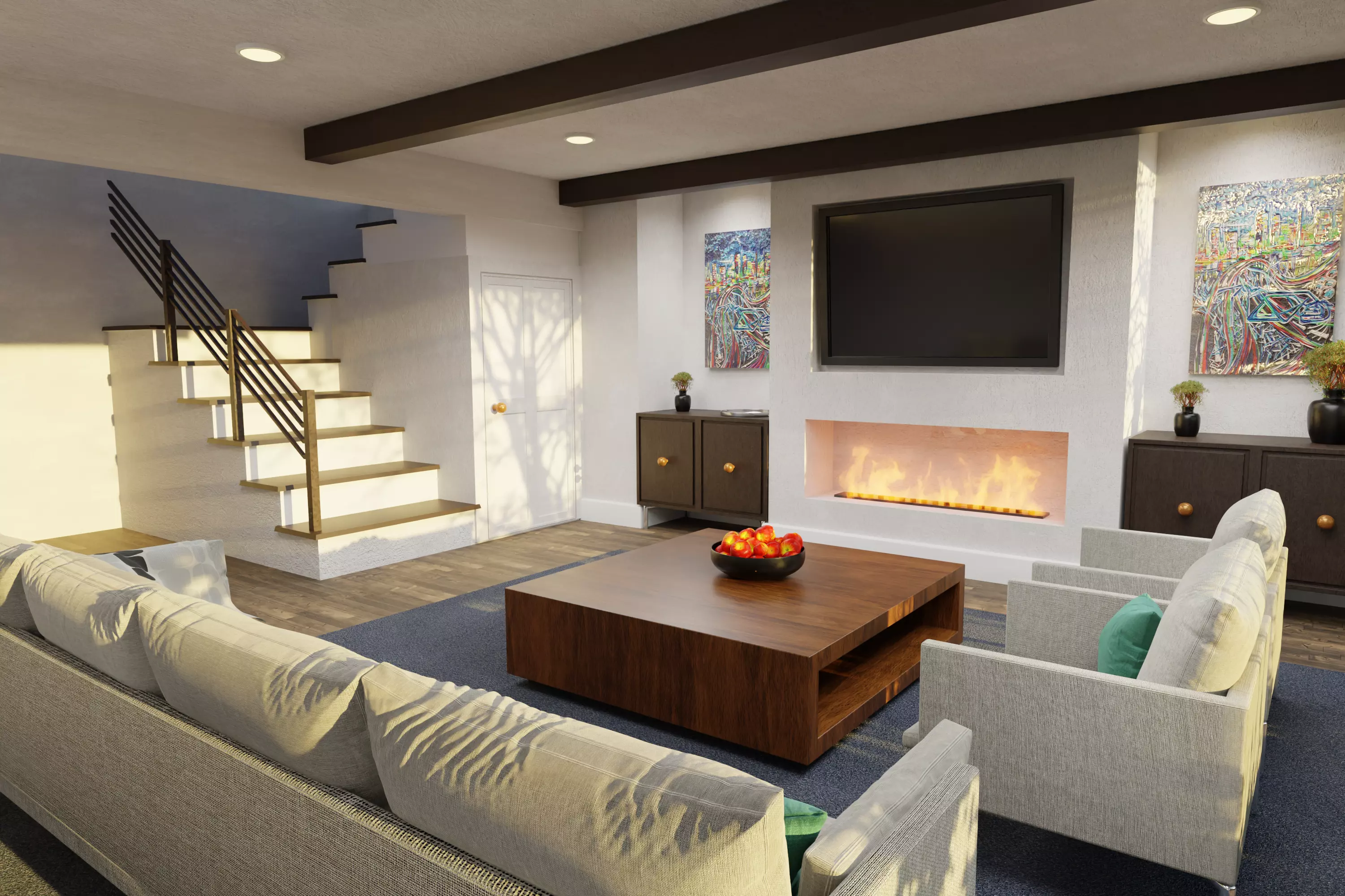 Modern Living Room Free 3D model