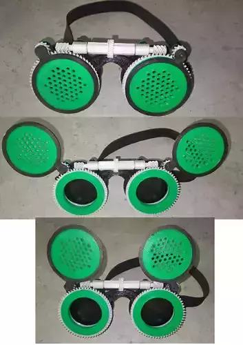Steampunk glasses with an automatic device 3D print model