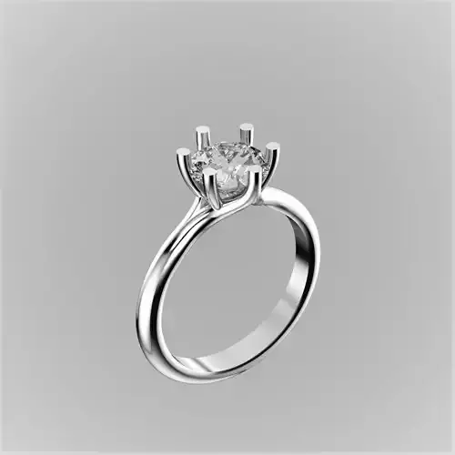 Six Claw Solitaire Ring
