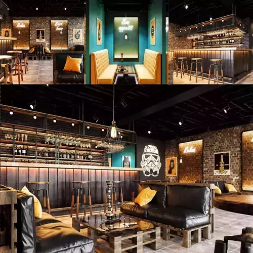 Cafe interior design 