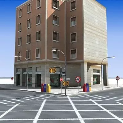 Low Poly Block 03 Low-poly 3D model_0