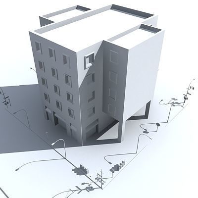 Low Poly Block 03 Low-poly 3D model_2