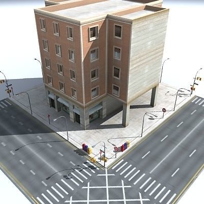 Low Poly Block 03 Low-poly 3D model_1