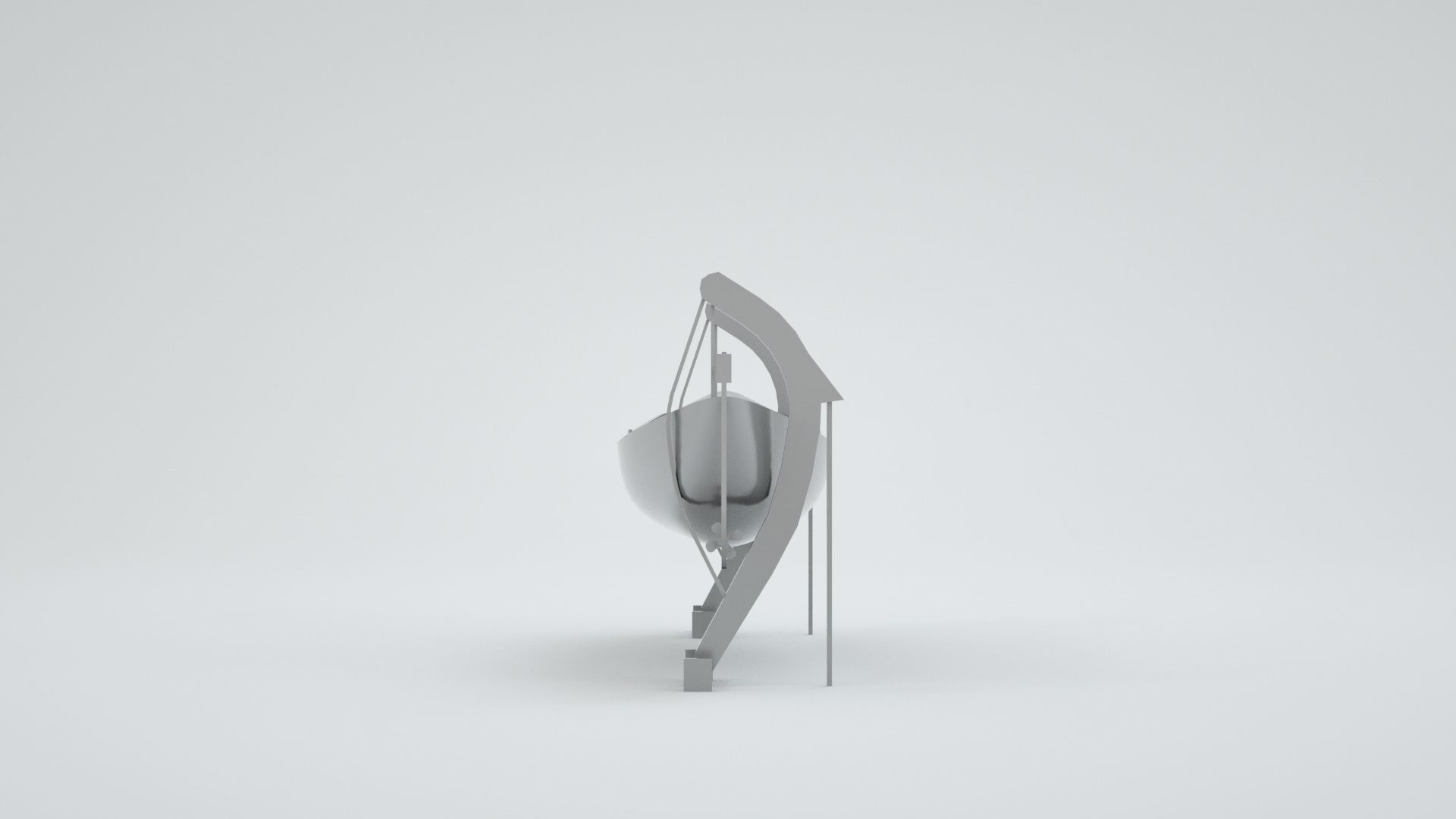 Lifeboat - Type 1 - World War 2 Warship 3D model_5