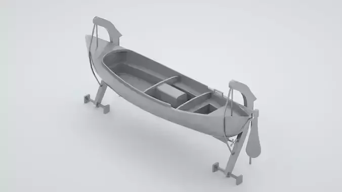 Lifeboat - Type 1 - World War 2 Warship 3D model