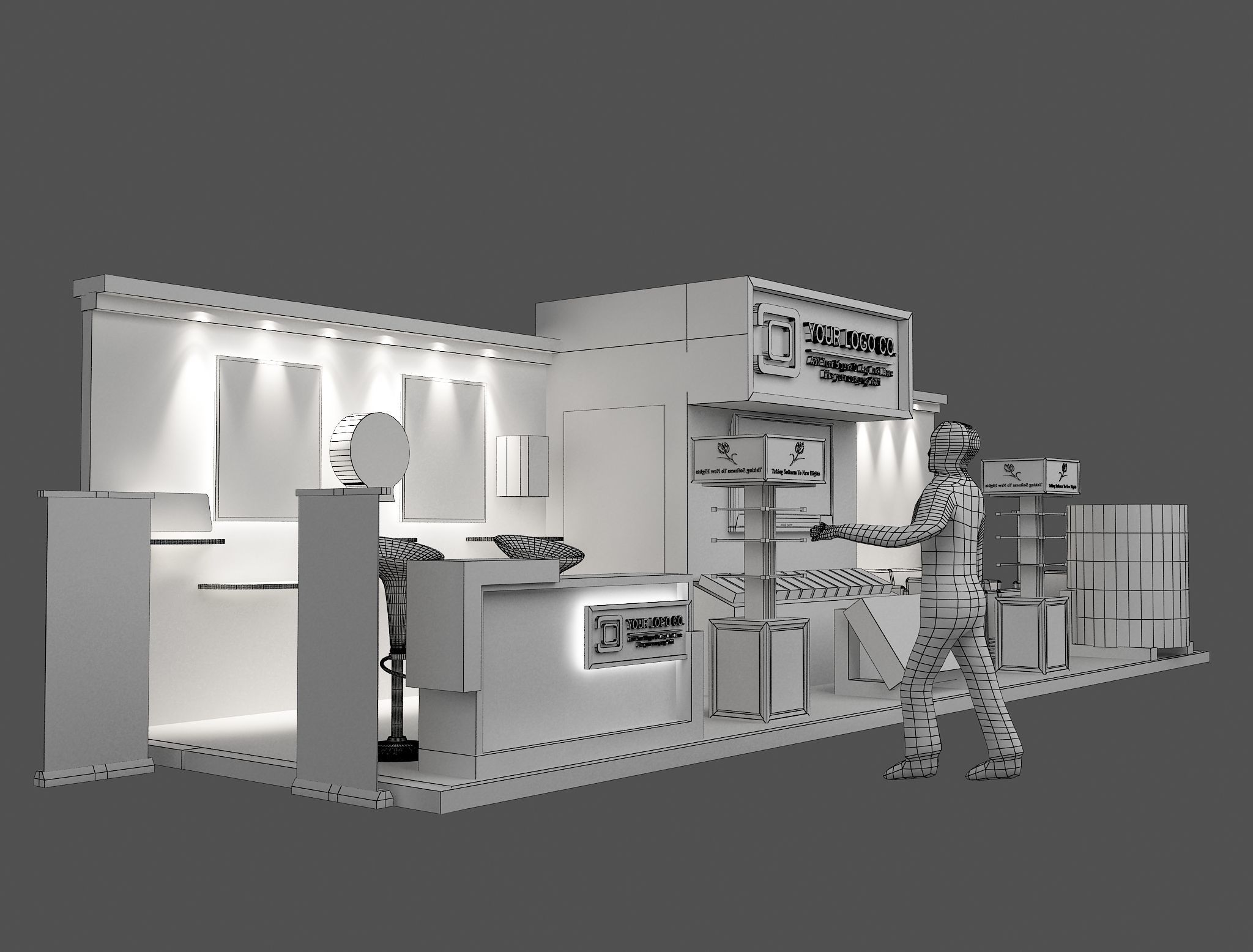 Booth Exhibition Stand a473 3D model_7