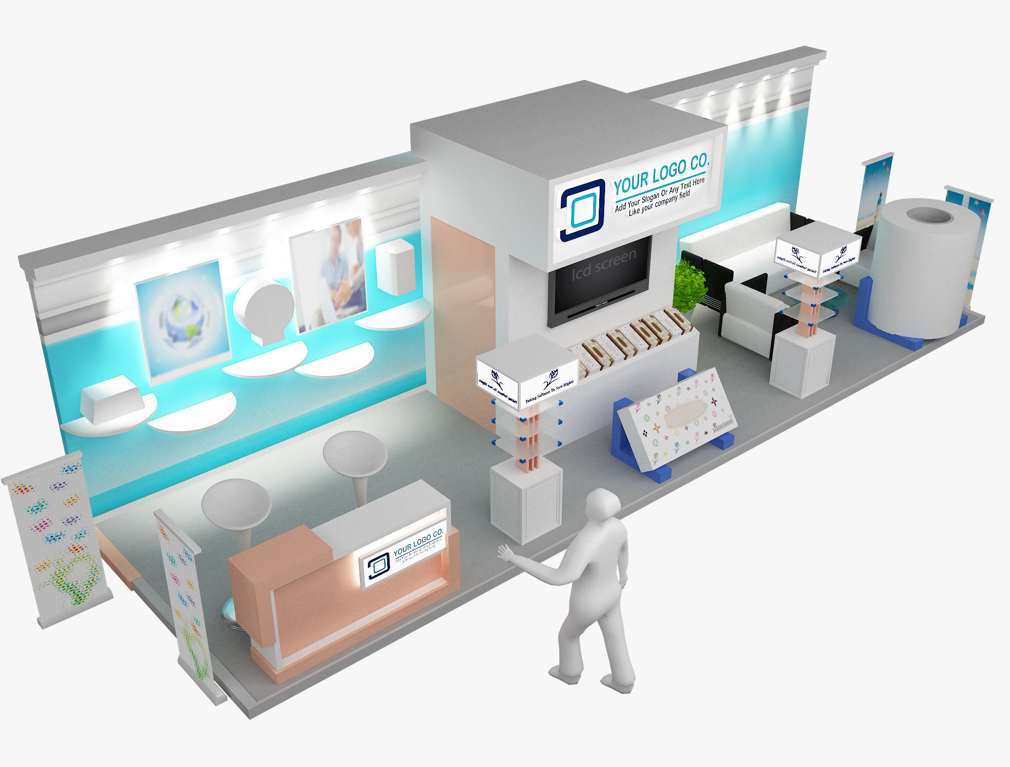 Booth Exhibition Stand a473 3D model_14