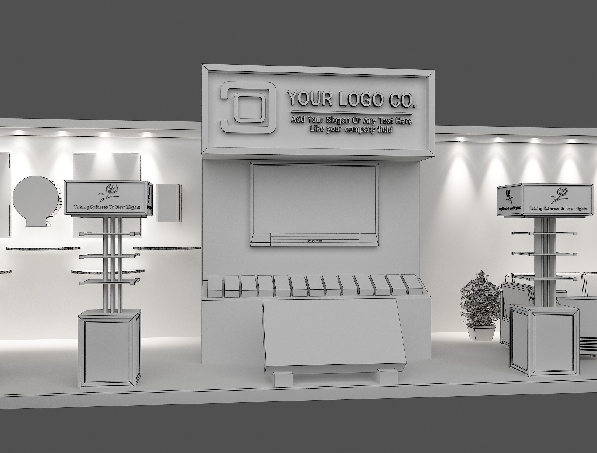 Booth Exhibition Stand a473 3D model_13