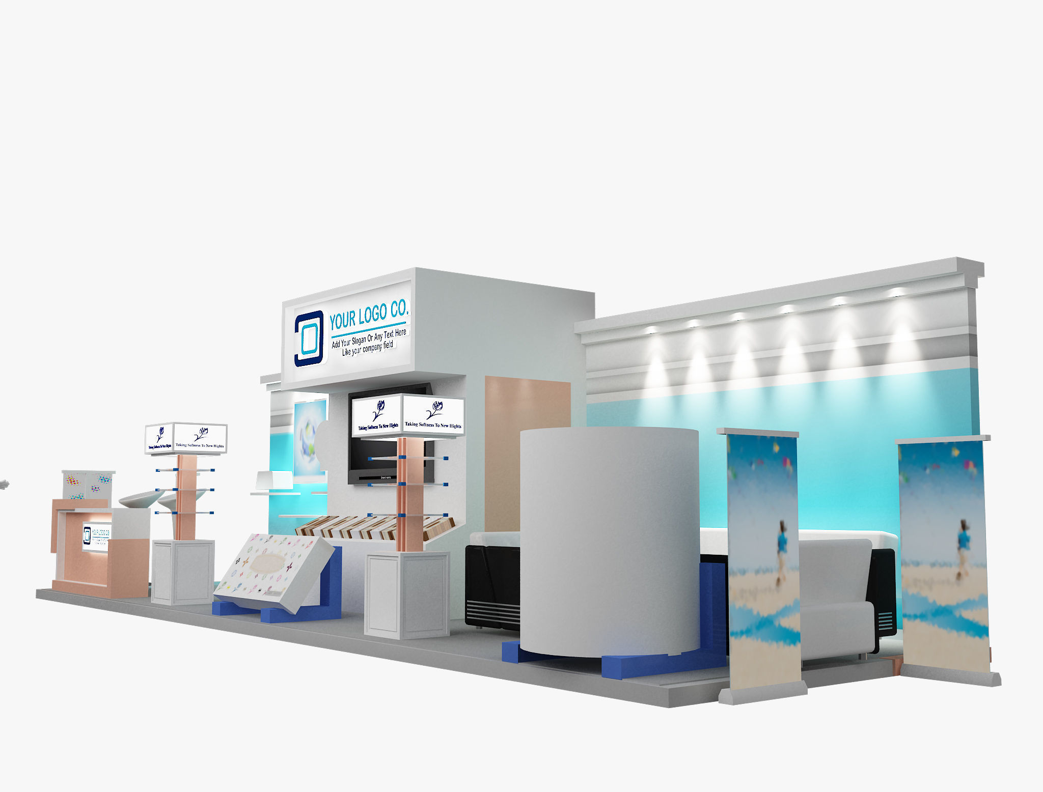 Booth Exhibition Stand a473 3D model_2