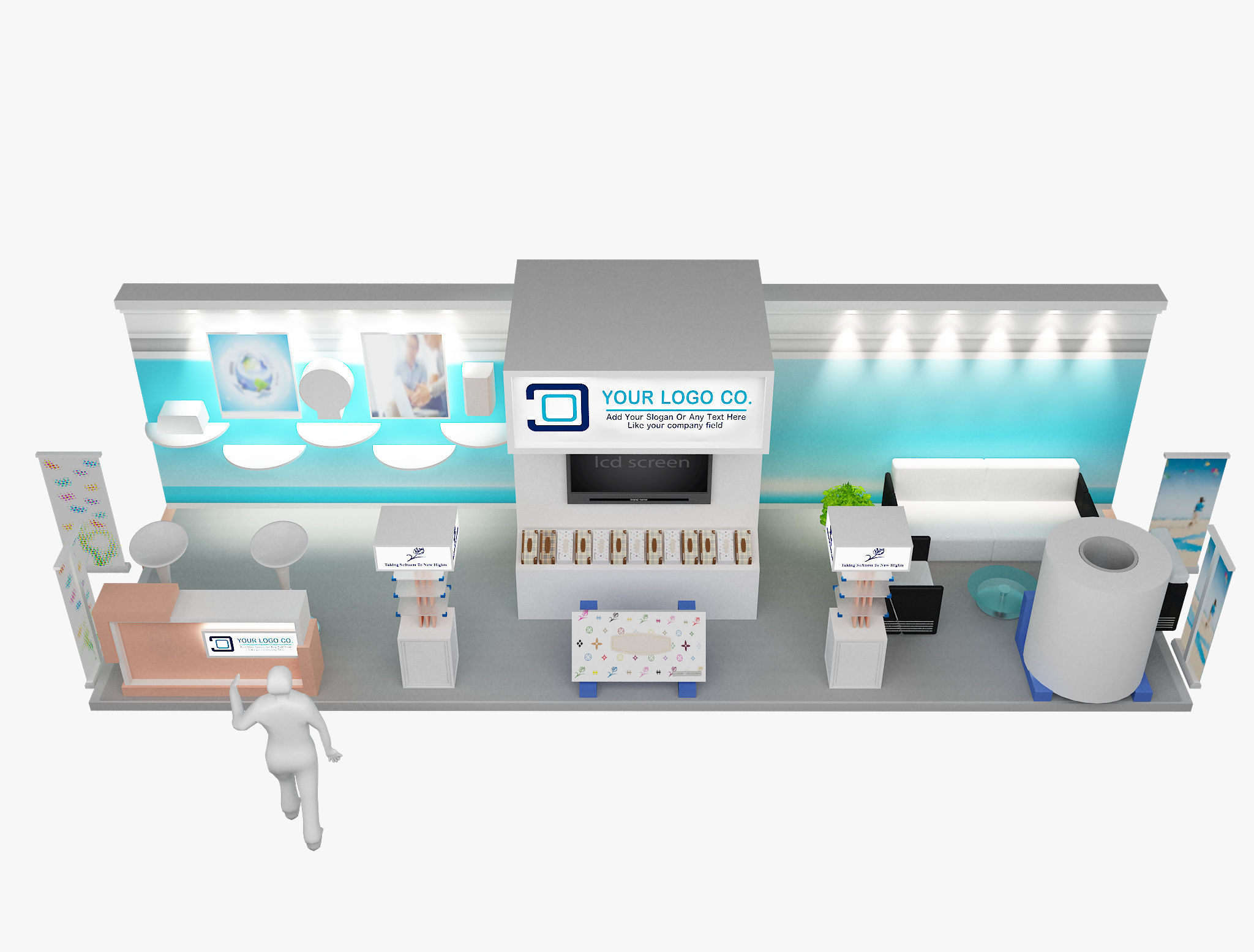 Booth Exhibition Stand a473 3D model_4