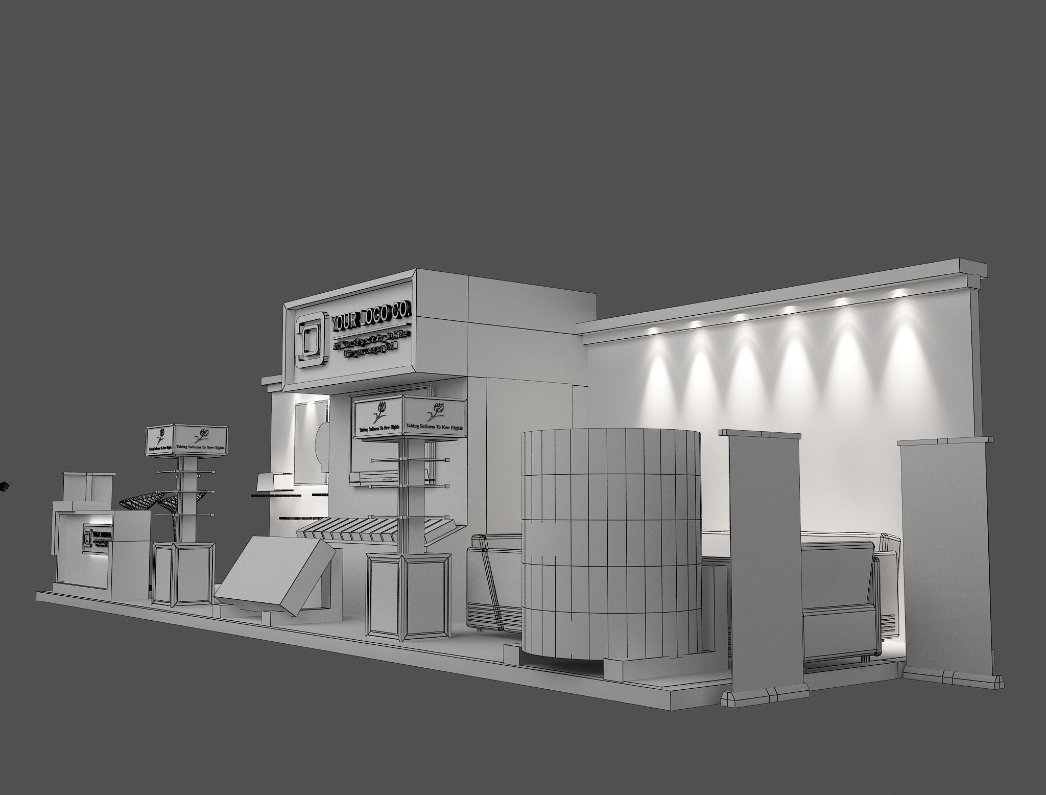 Booth Exhibition Stand a473 3D model_3