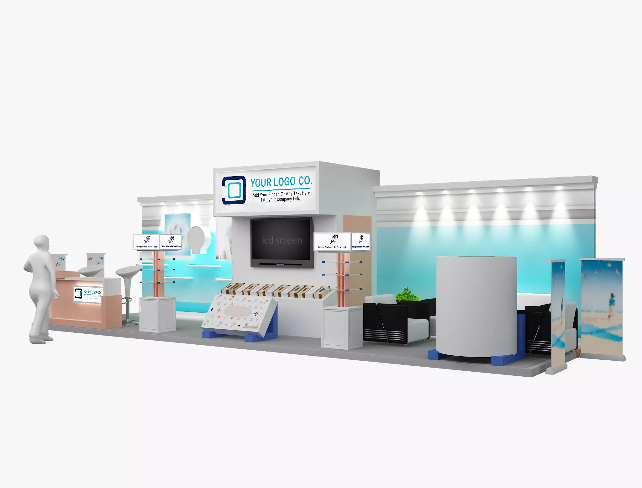 Booth Exhibition Stand a473 3D model_0