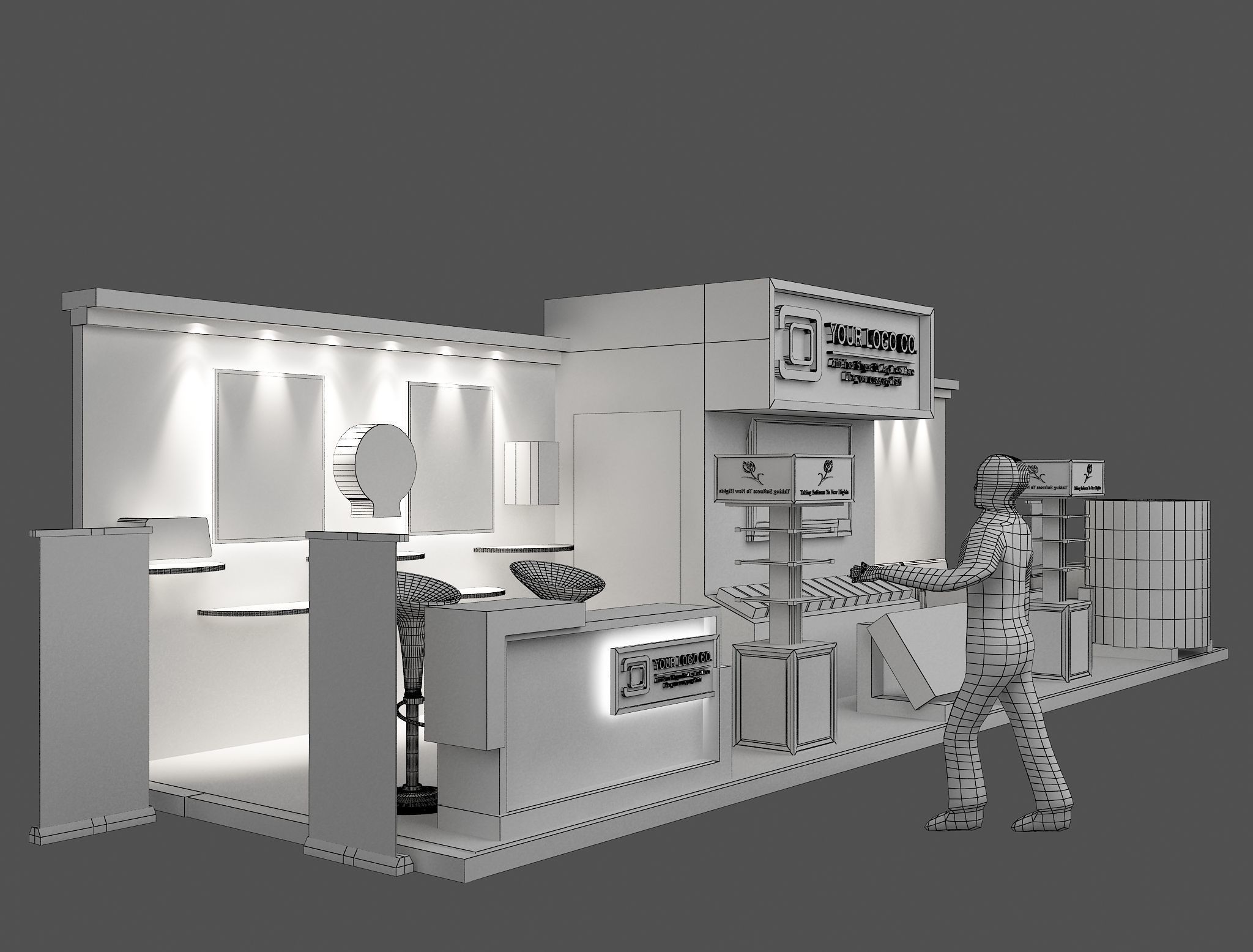 Booth Exhibition Stand a473 3D model_9