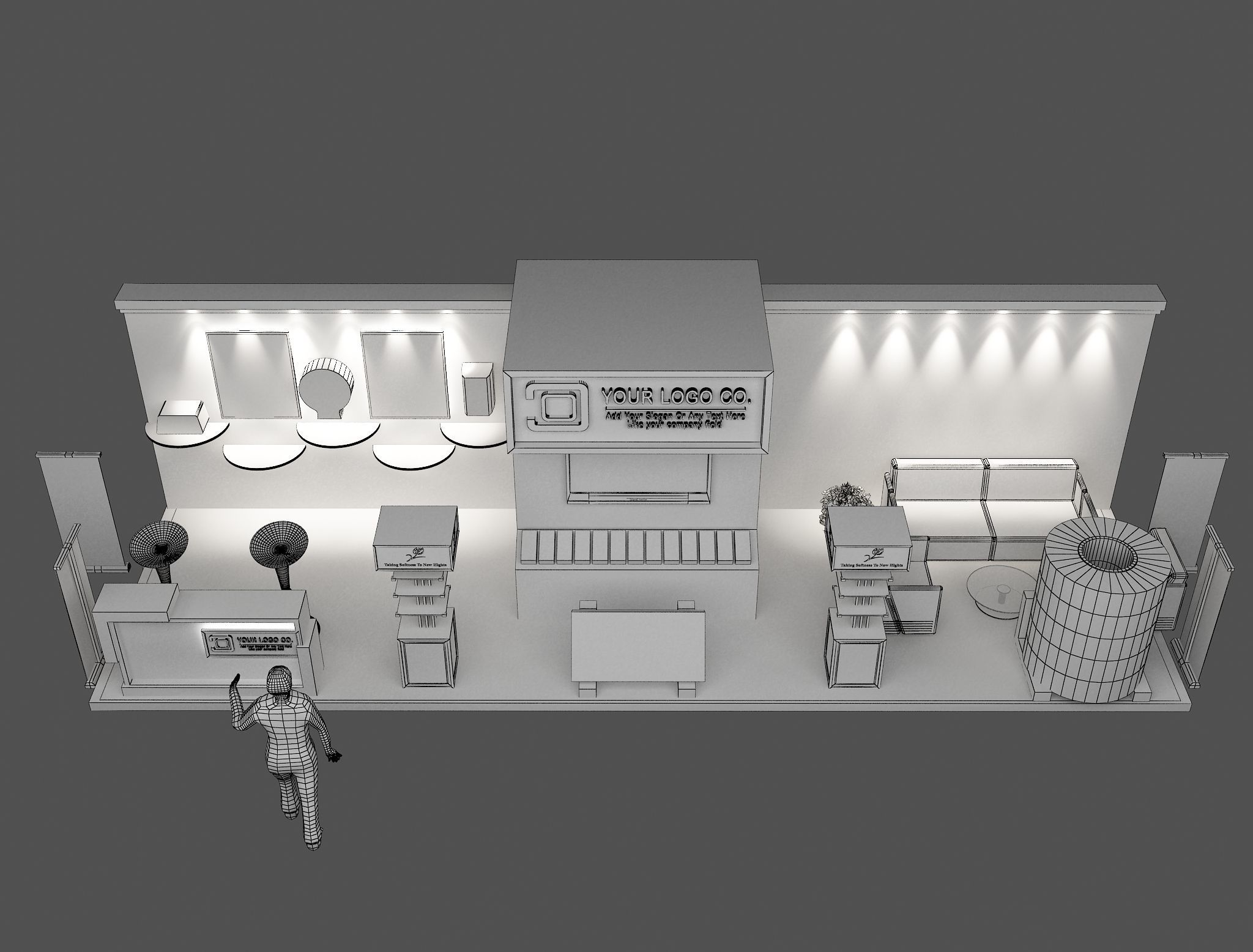 Booth Exhibition Stand a473 3D model_5