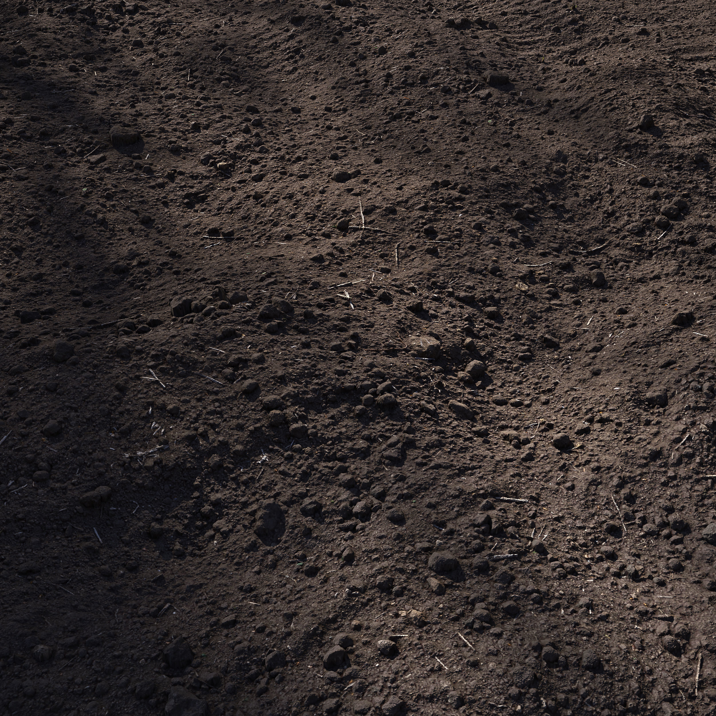 Ground square piece of dirt 3D model_4