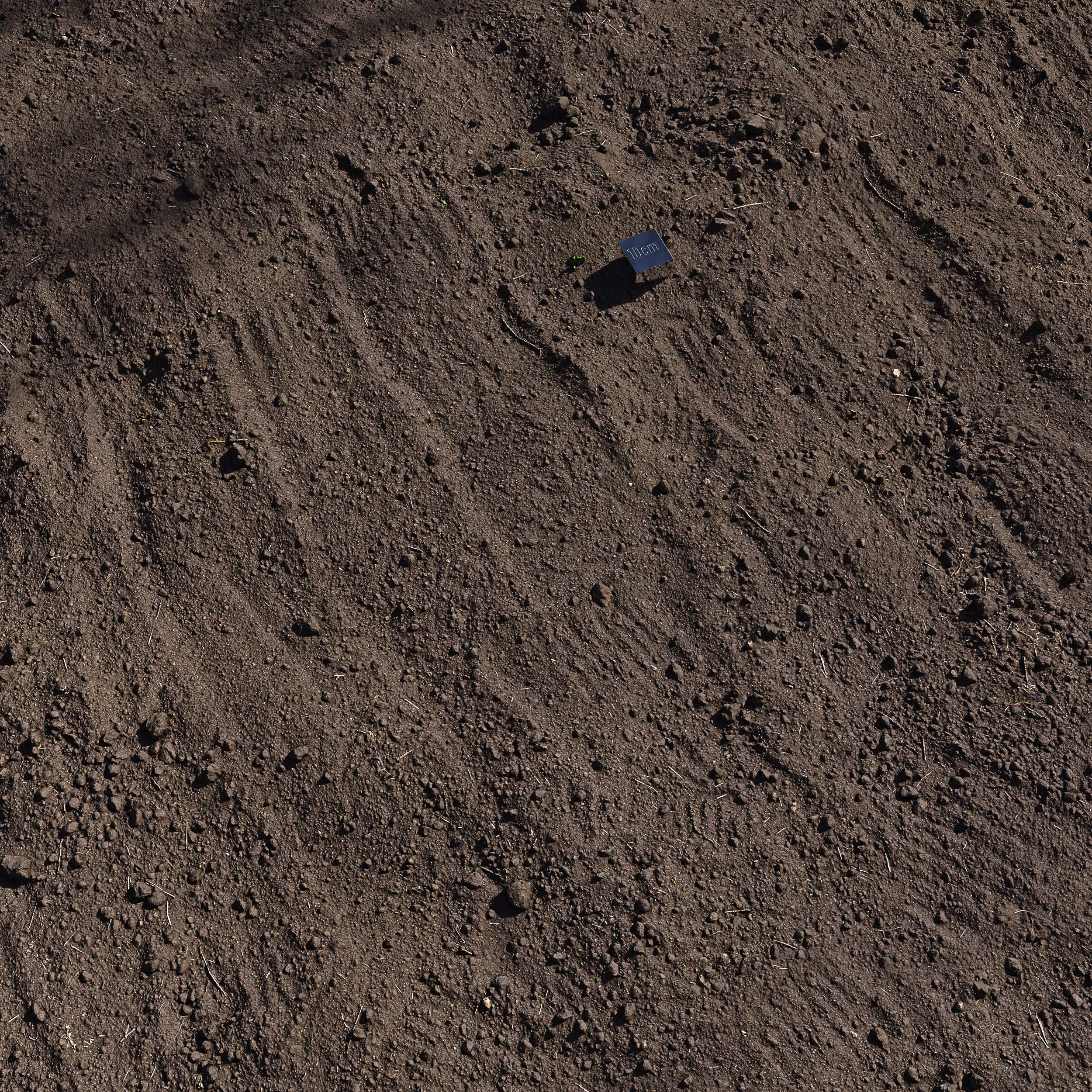 Ground square piece of dirt 3D model_0