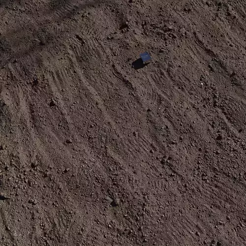 Ground square piece of dirt