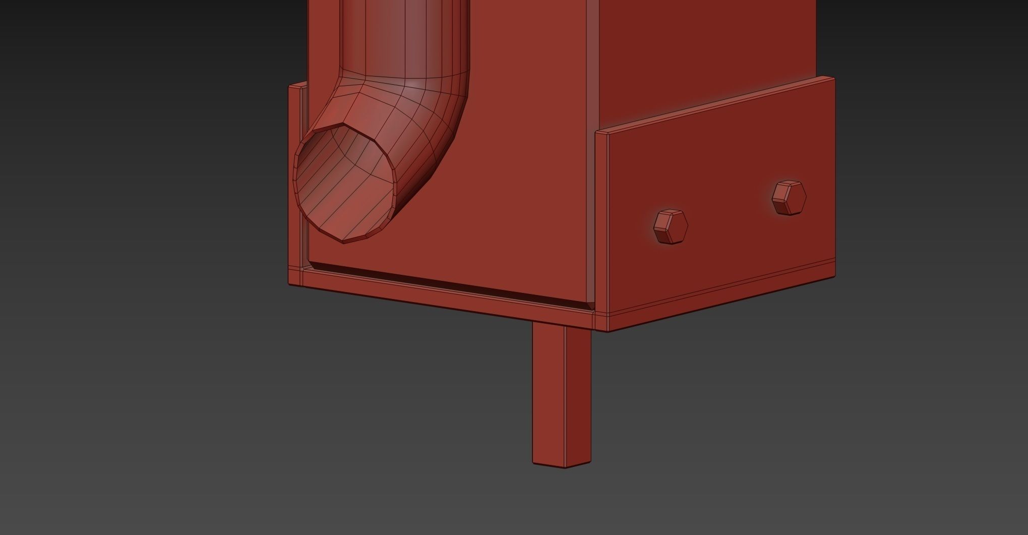 Garden Wooden Alcove with set of Chairs and Table 3D model_8