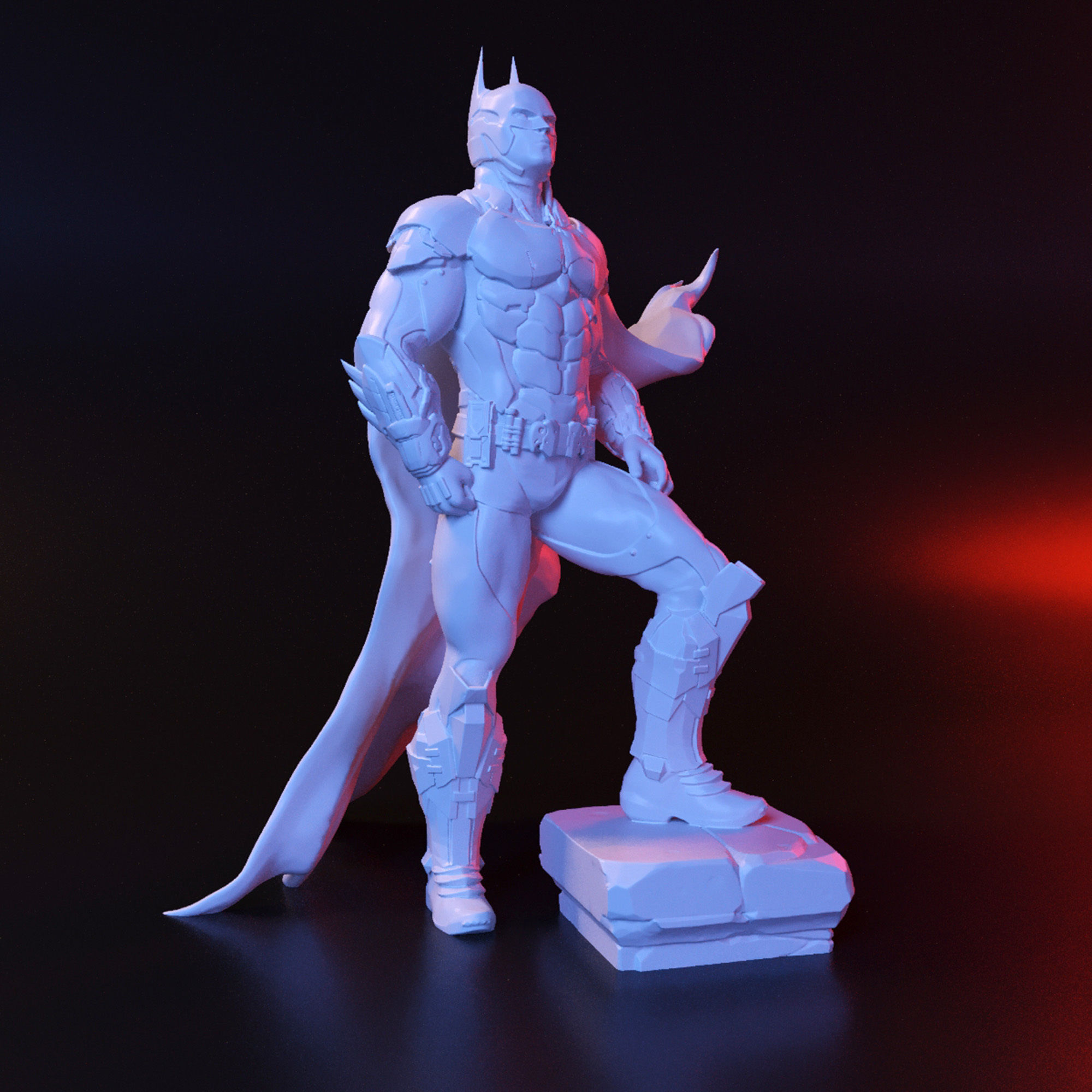 Batman stl statue 3D print model_1