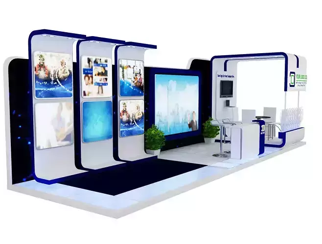  Booth Exhibition Stand a475b 3D model