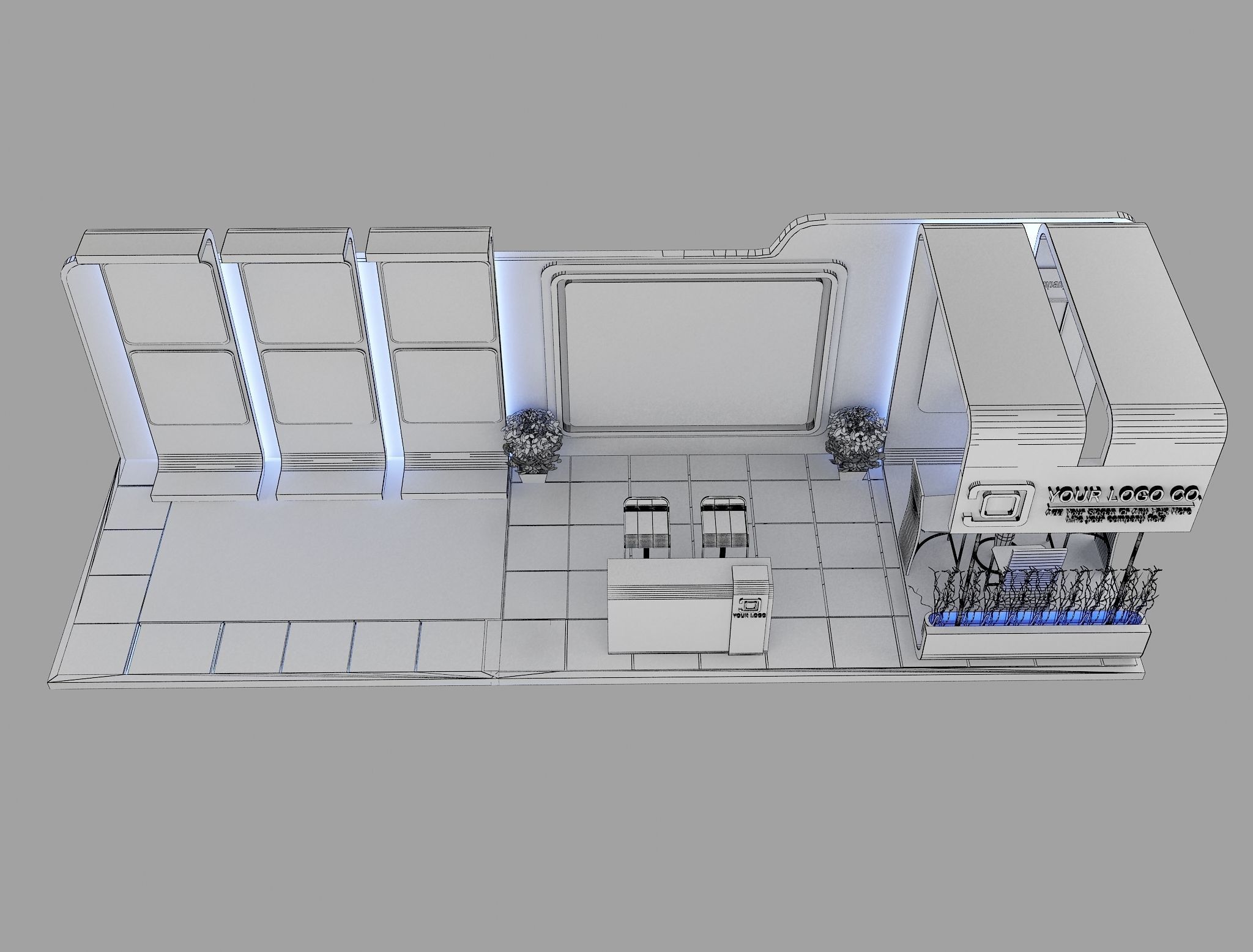  Booth Exhibition Stand a475b 3D model_11