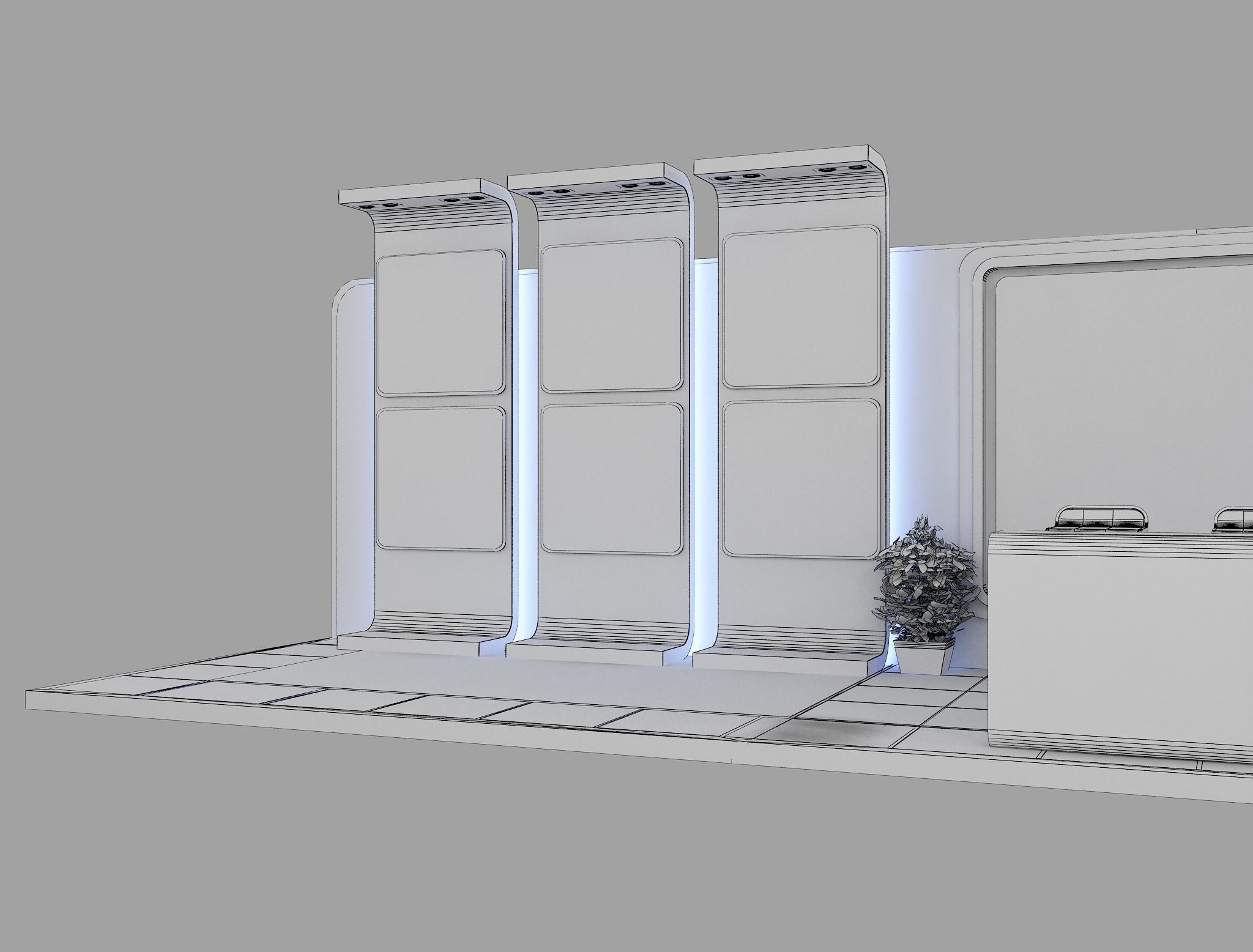  Booth Exhibition Stand a475b 3D model_9
