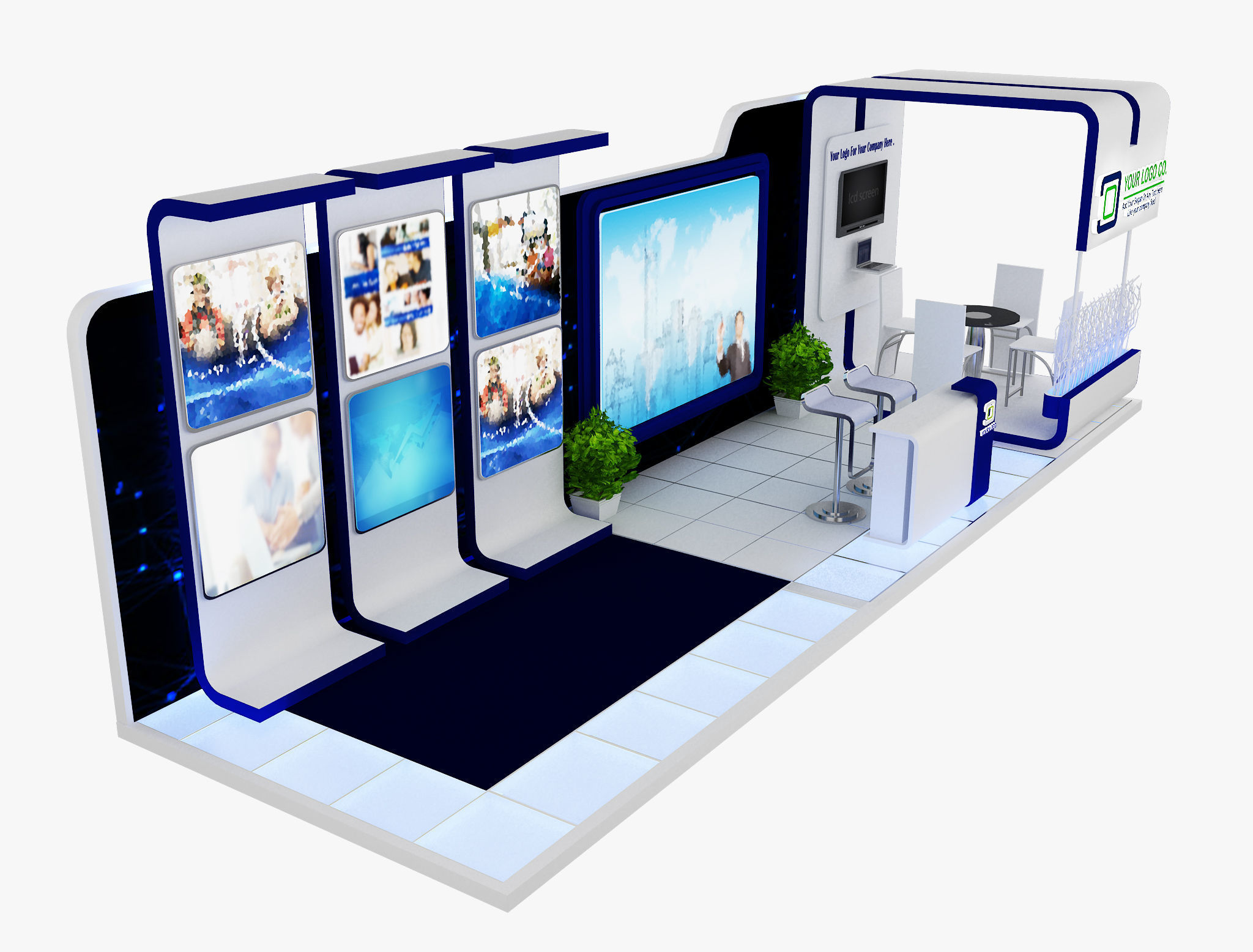  Booth Exhibition Stand a475b 3D model_14