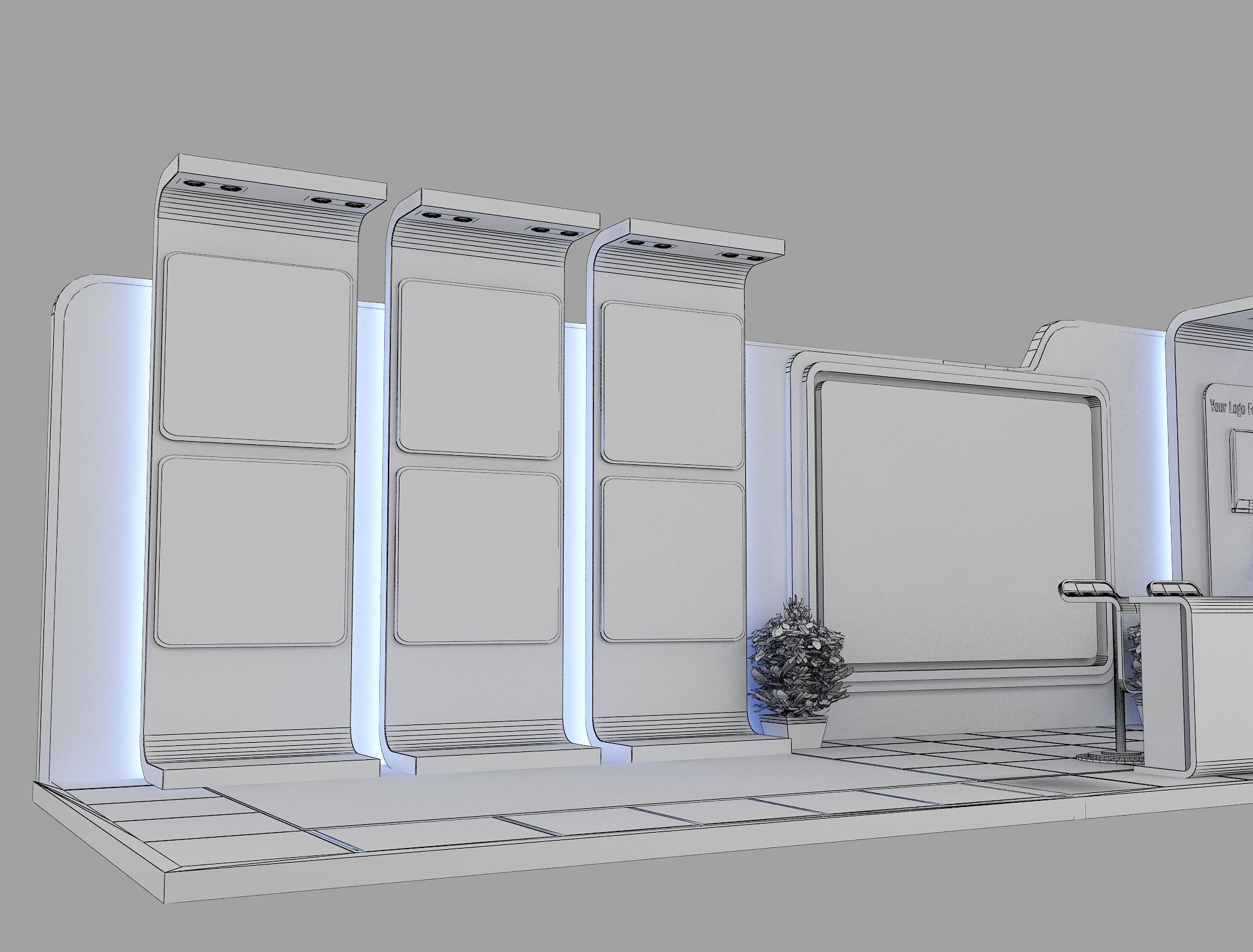  Booth Exhibition Stand a475b 3D model_13