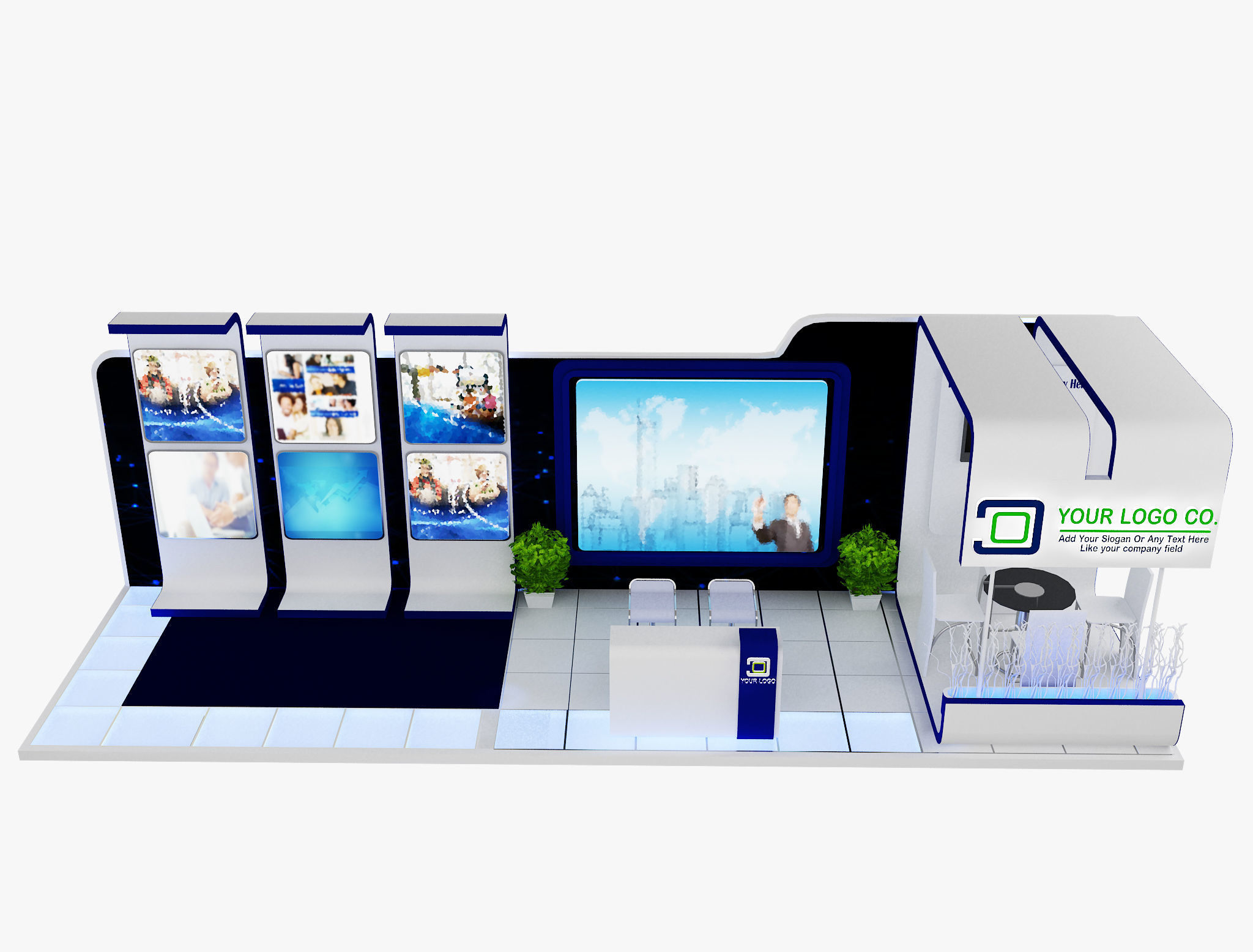  Booth Exhibition Stand a475b 3D model_2
