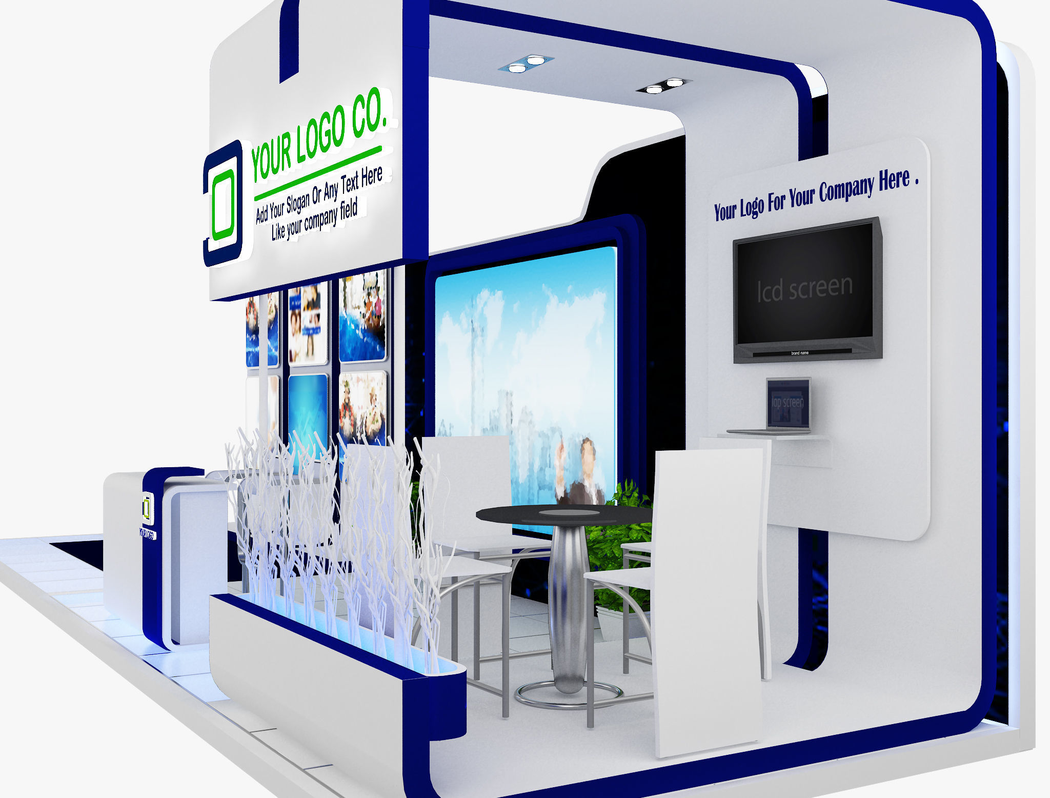  Booth Exhibition Stand a475b 3D model_16