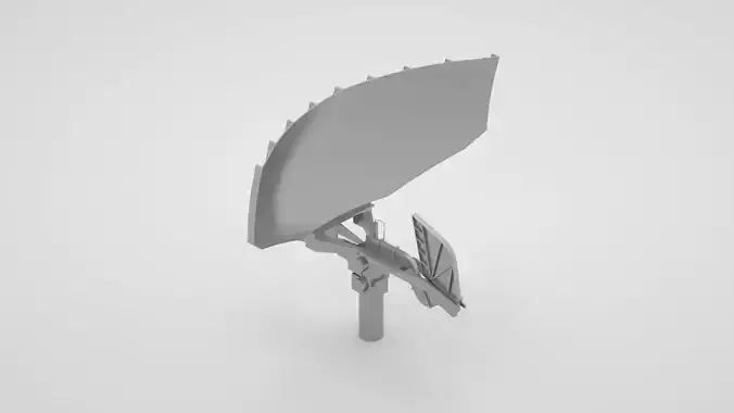 AN SPS-6 Radar Dish - World War 2 Battleship Missouri 3D model