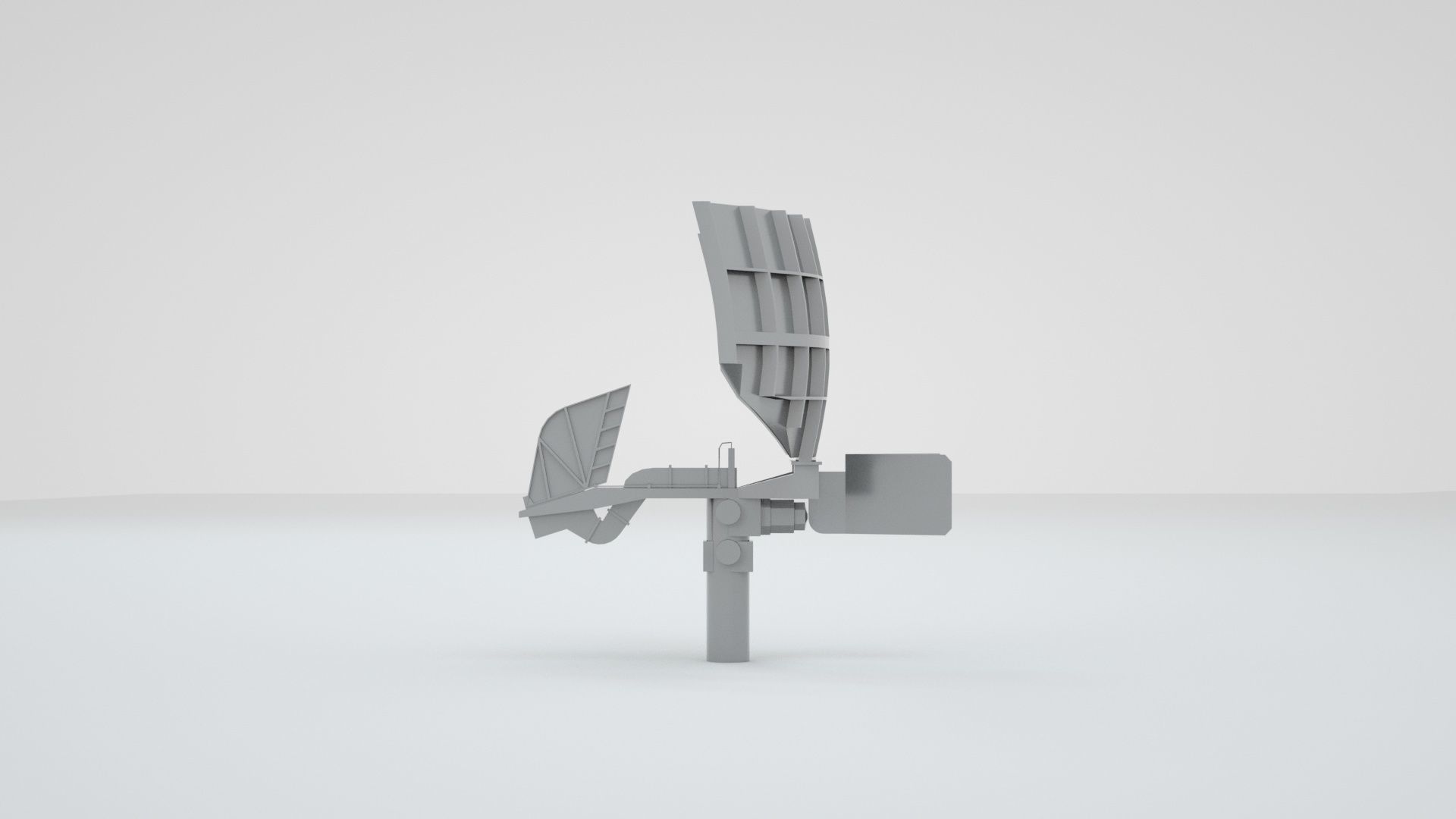 AN SPS-6 Radar Dish - World War 2 Battleship Missouri 3D model_5