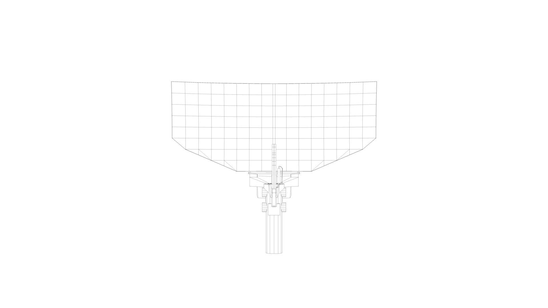 AN SPS-6 Radar Dish - World War 2 Battleship Missouri 3D model_8