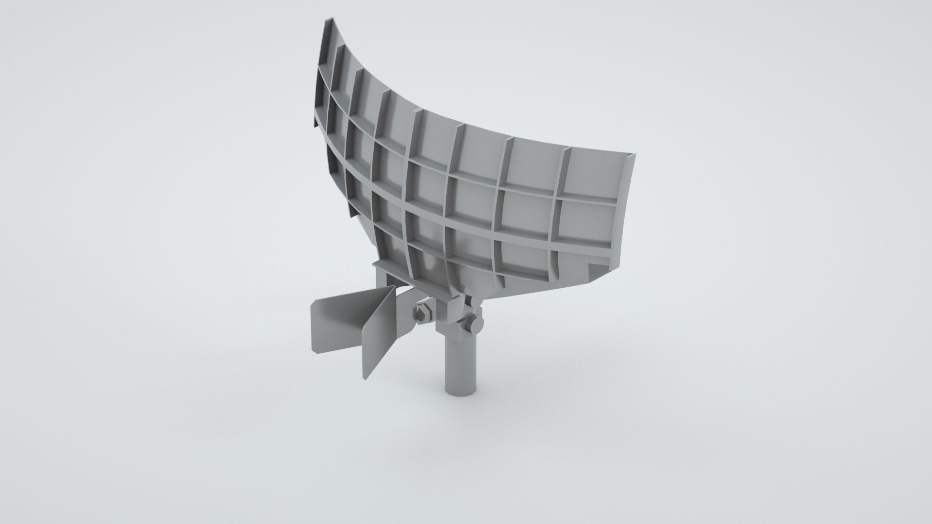 AN SPS-6 Radar Dish - World War 2 Battleship Missouri 3D model_1