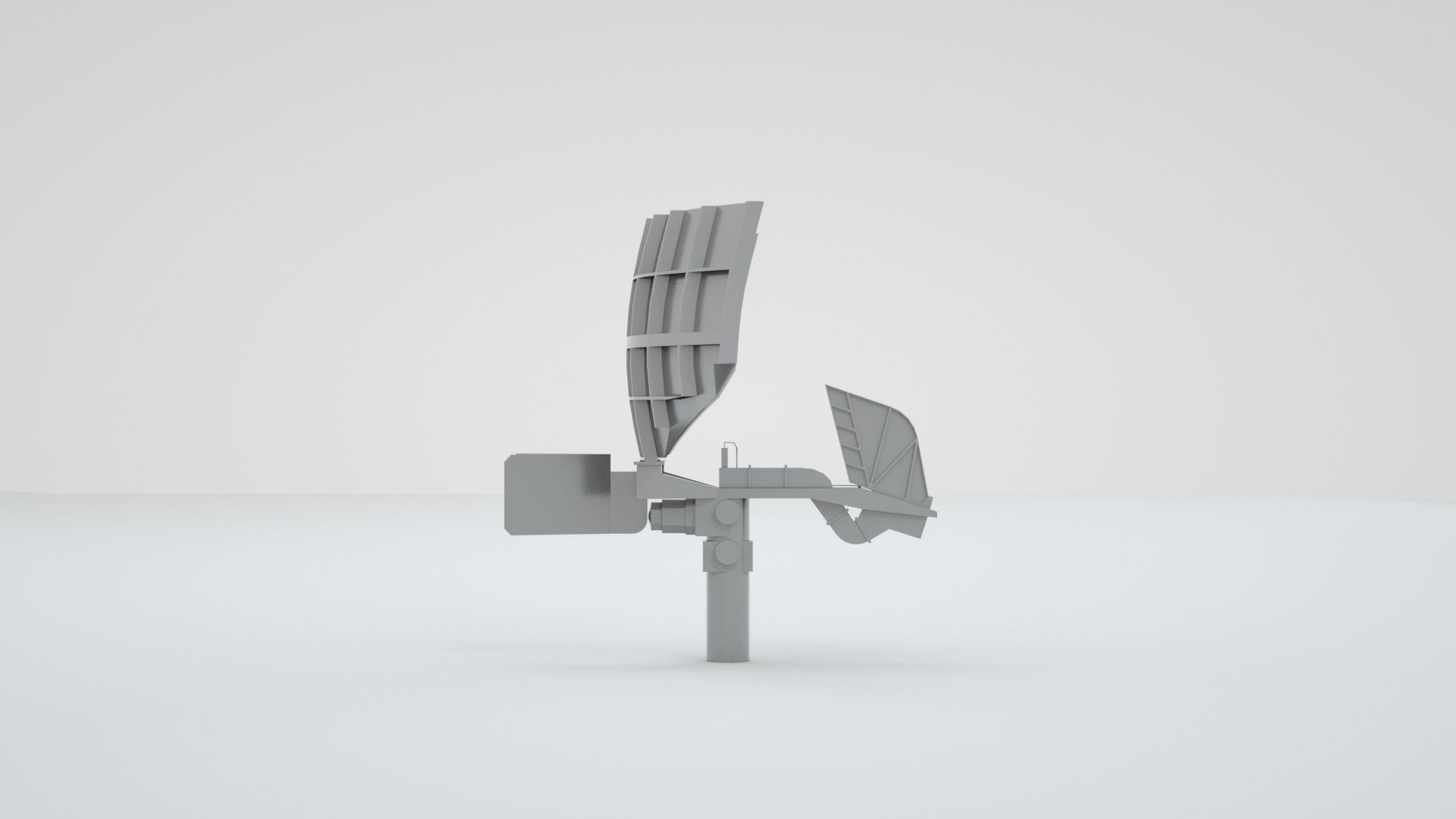 AN SPS-6 Radar Dish - World War 2 Battleship Missouri 3D model_4