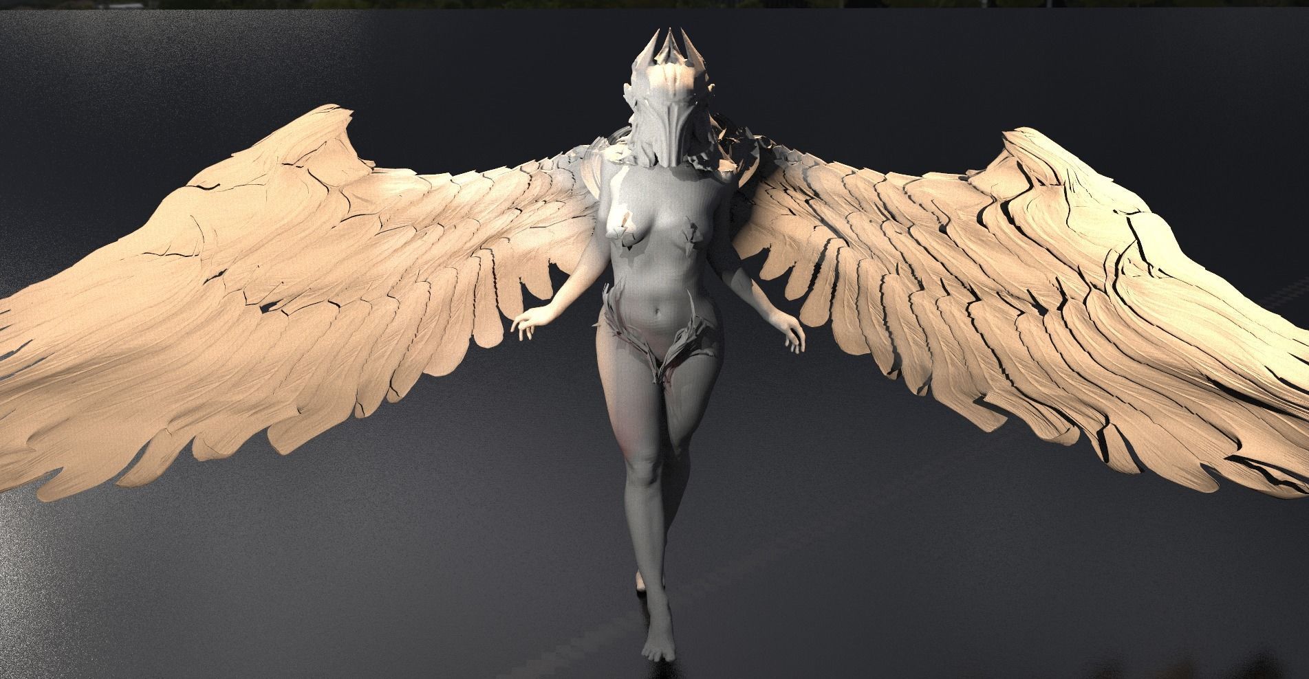 Arch Valkyrie statue 2 3D model_1