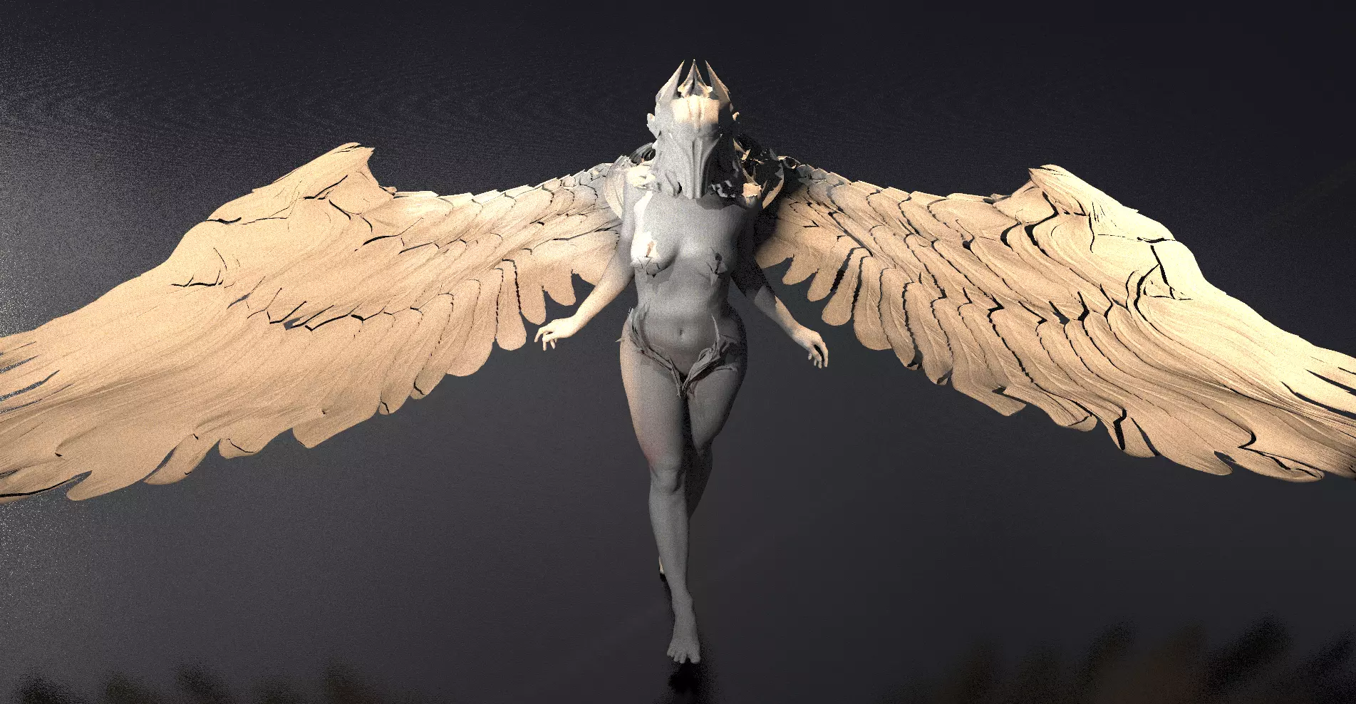 Arch Valkyrie statue 2 3D model_0