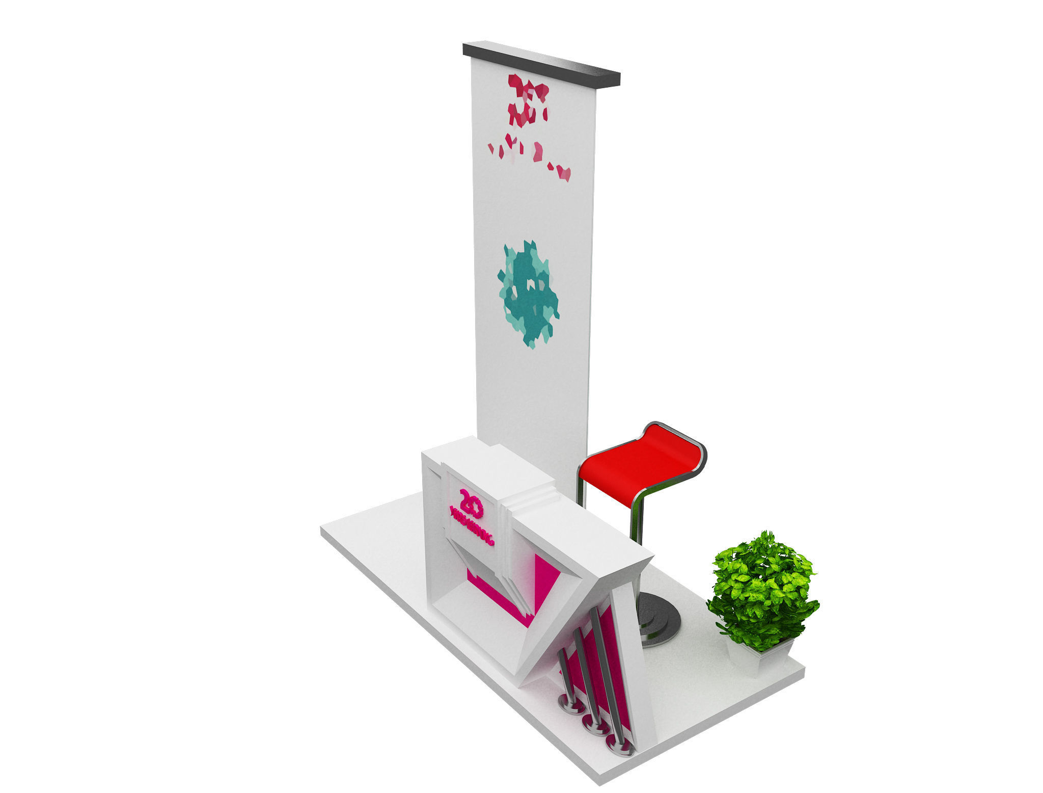 Booth Exhibition Stand a476c 3D model_4