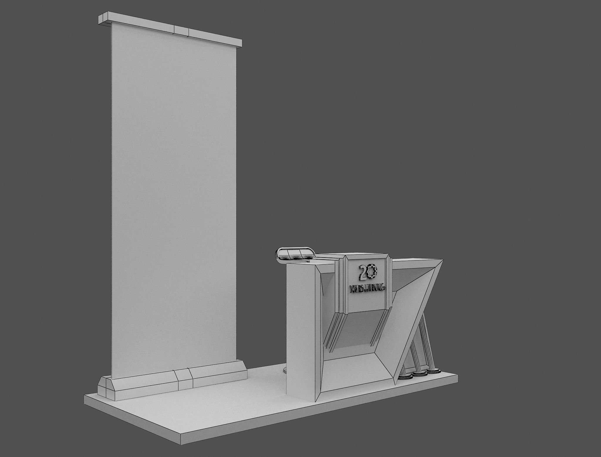 Booth Exhibition Stand a476c 3D model_1