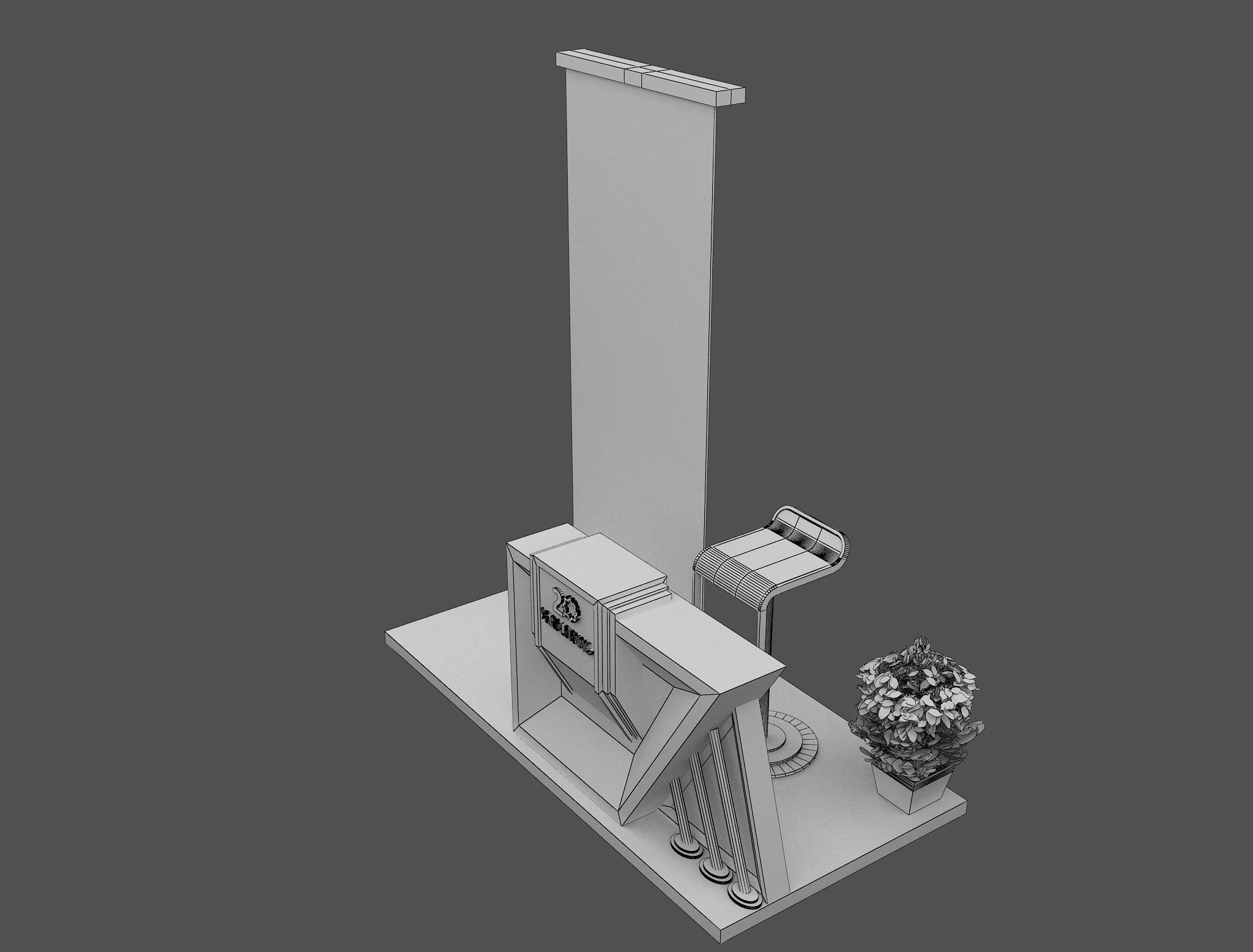 Booth Exhibition Stand a476c 3D model_5