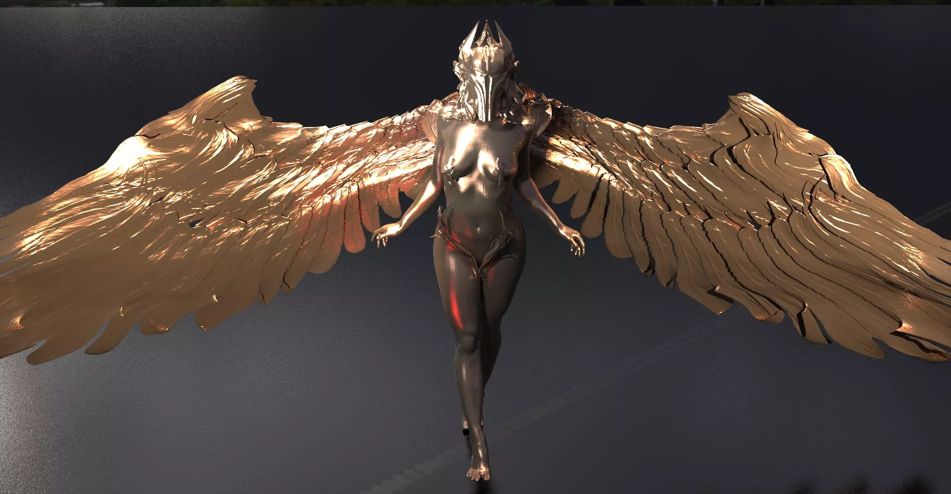 Arch Valkyrie statue 3 3D model_0