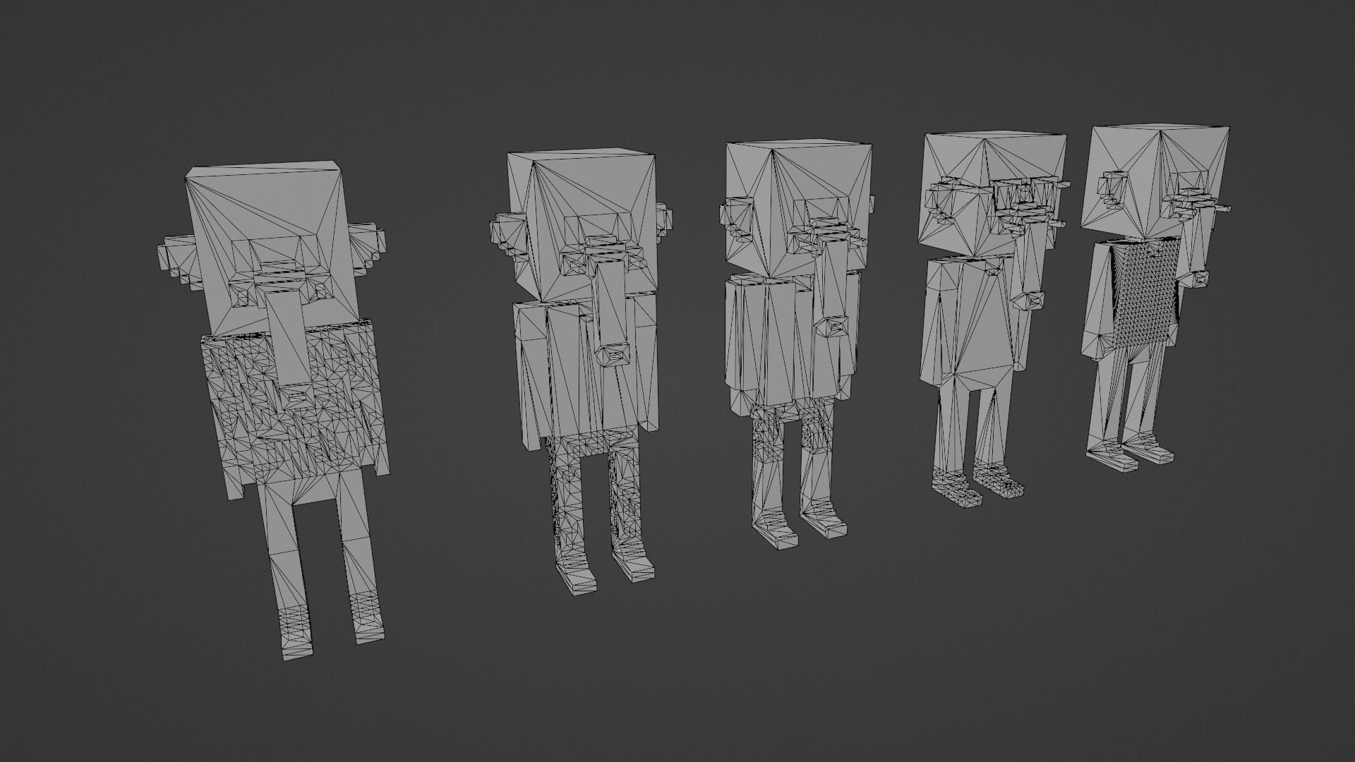 NFT Voxel Elephant Characters Low-poly 3D model_12